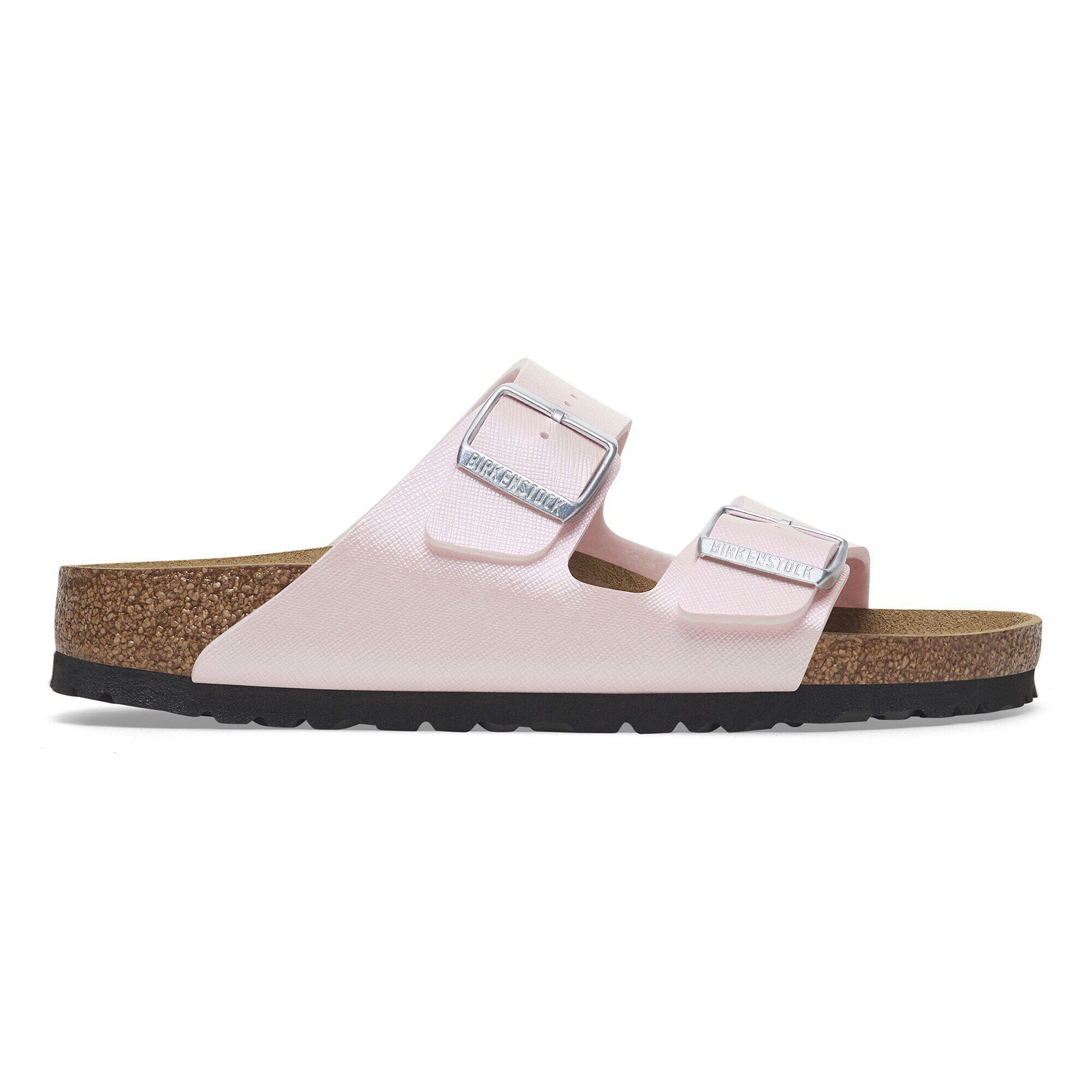 サンダル・ミュール BIRKENSTOCK SS25 ARIZONA (1026170 LIGHT ROSE) Arizona Birko-Flor Embossed Saffiano Iridescent Light Rose