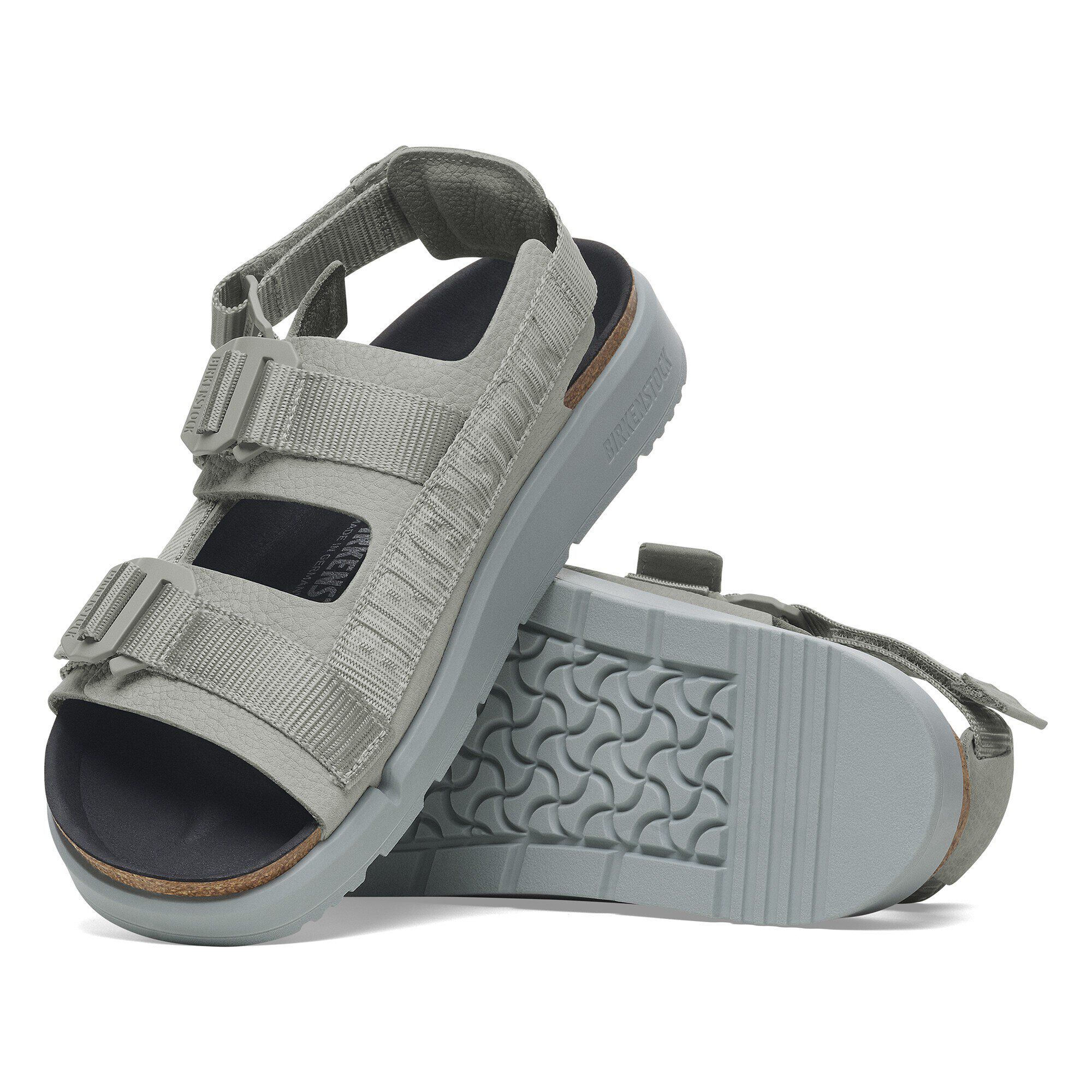 靴 BIRKENSTOCK Shinjuku 26 Shinjuku Natural Leather/Textile Faded Purple | BIRKENSTOCK