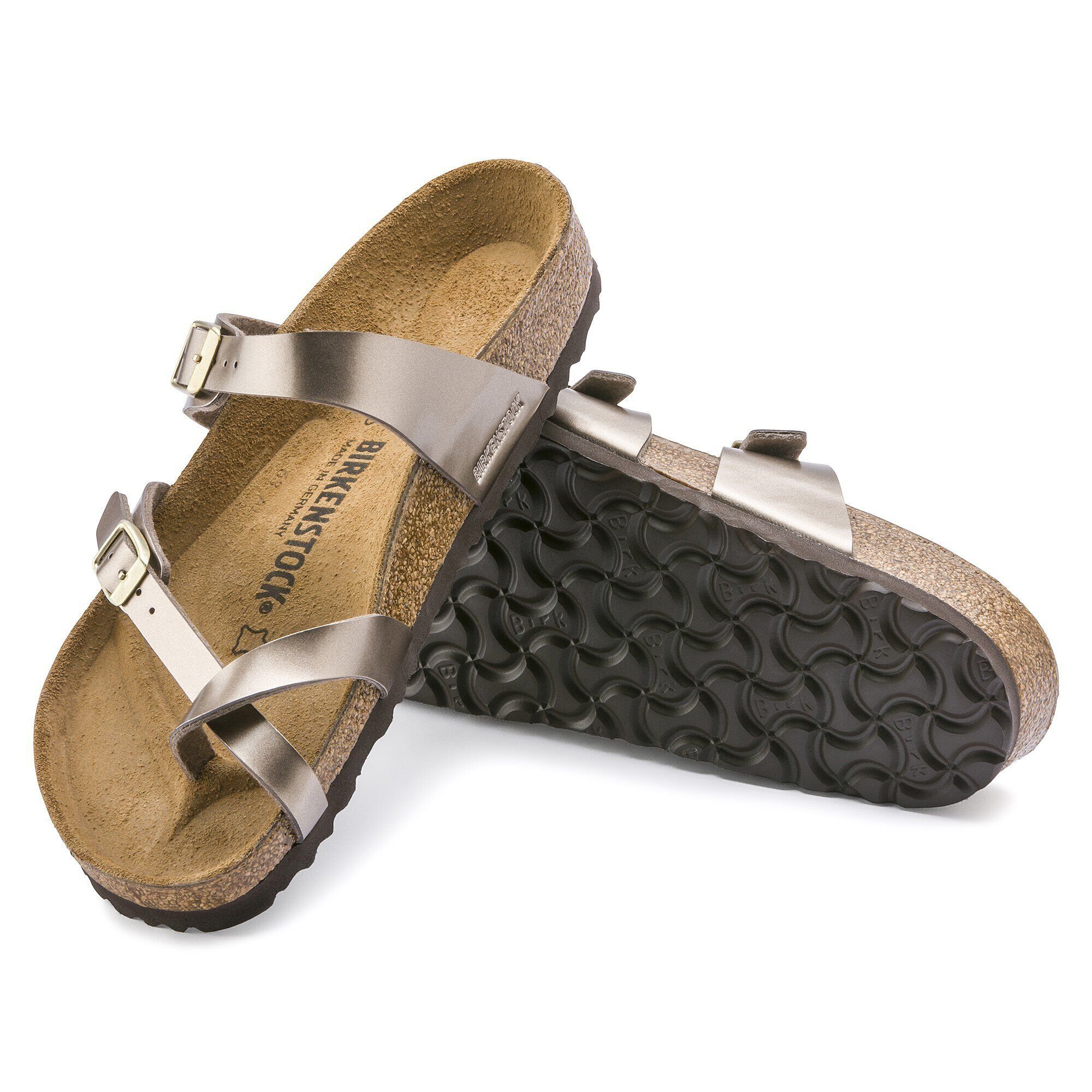 Birkenstock taupe metallic hot sale