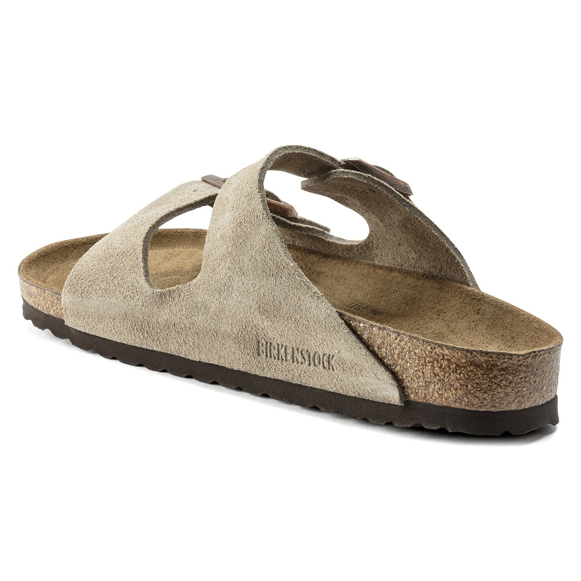 Arizona Soft Footbed Suede Leather Taupe BIRKENSTOCK