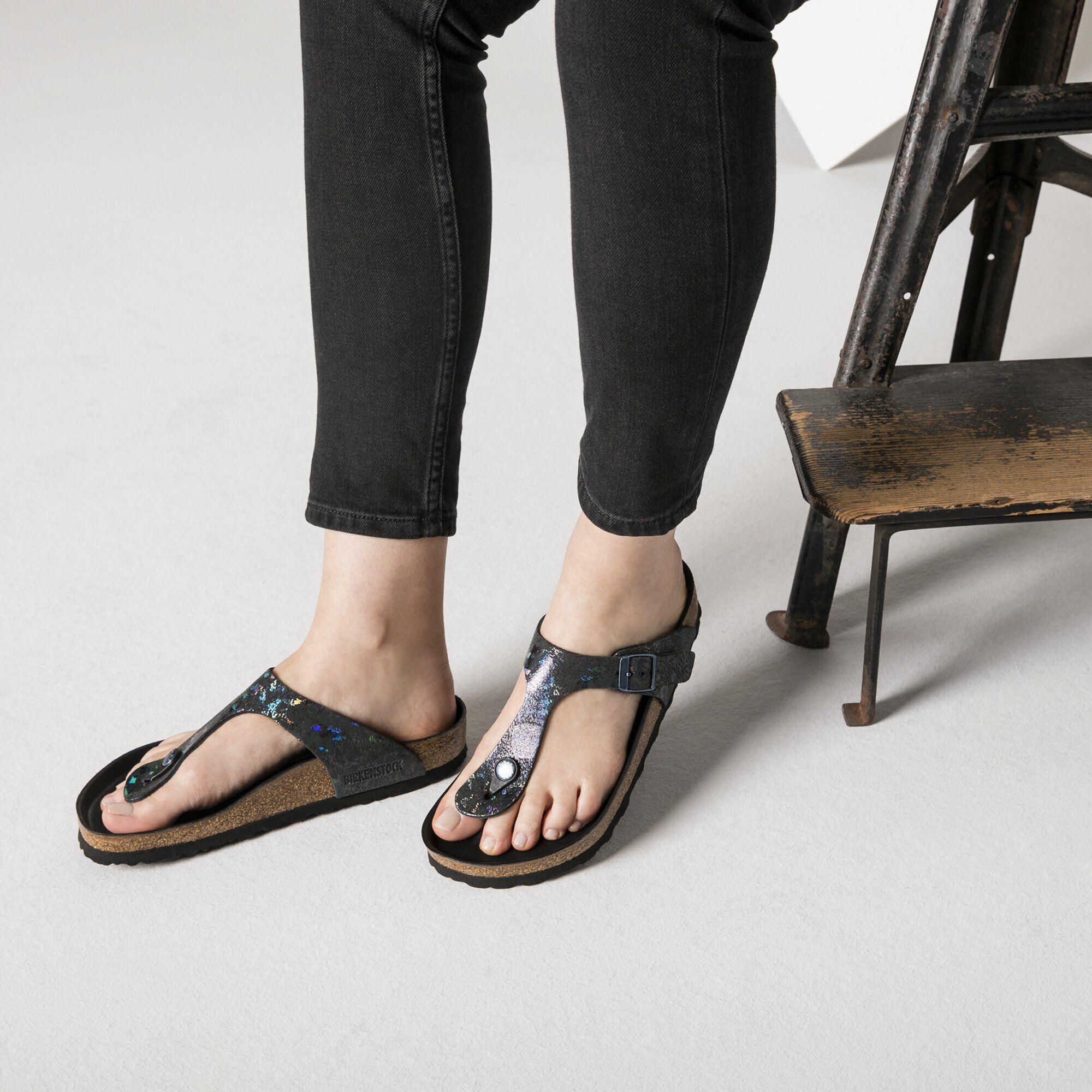 Birkenstock spotted metallic top