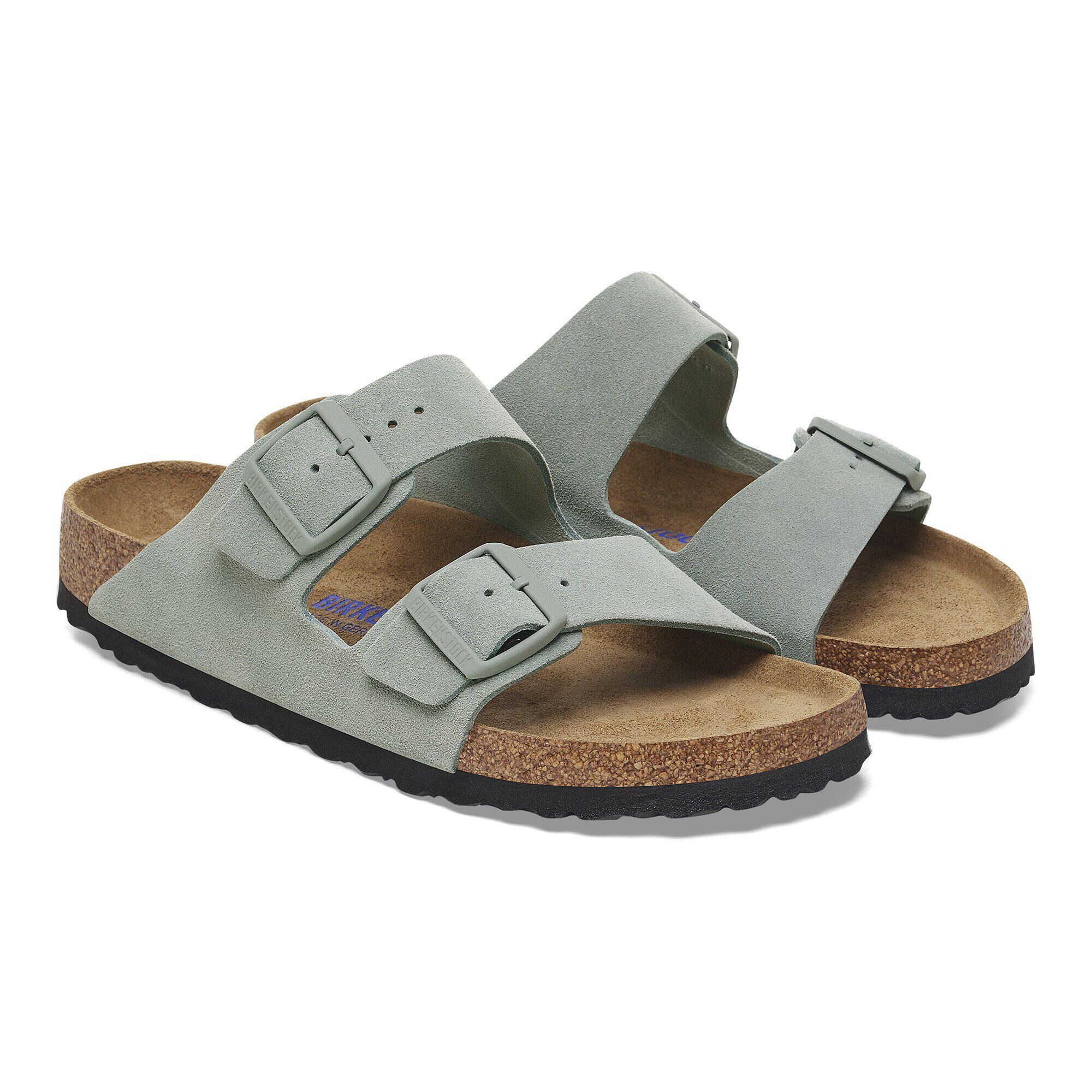 サンダル・ミュール BIRKENSTOCK Women Sandals 1029429 SAGE Green Arizona Soft Footbed Suede Leather Pure Sage | BIRKENSTOCK
