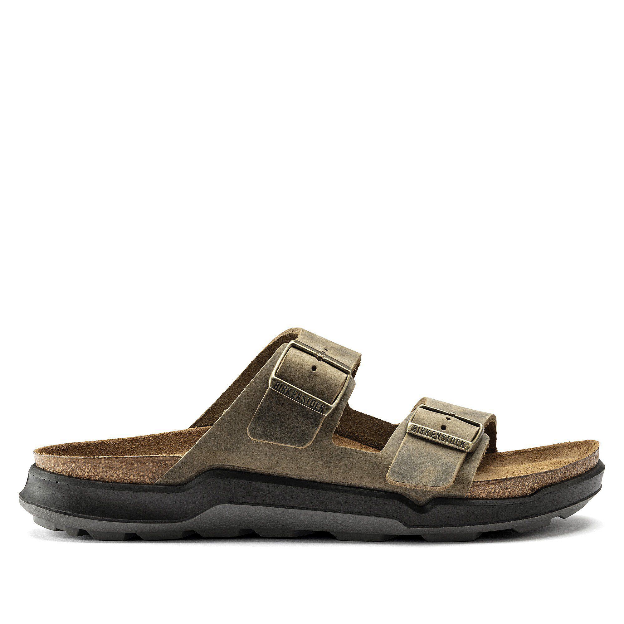 靴 BIRKENSTOCK Arizona Crosstown Men Oiled Leather Faded Khaki | BIRKENSTOCK