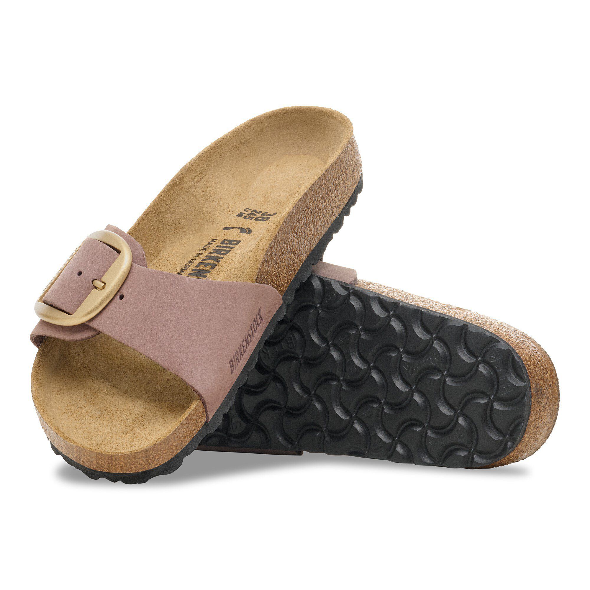 Madrid Big Buckle Nubuck Leather Faded Purple | BIRKENSTOCK