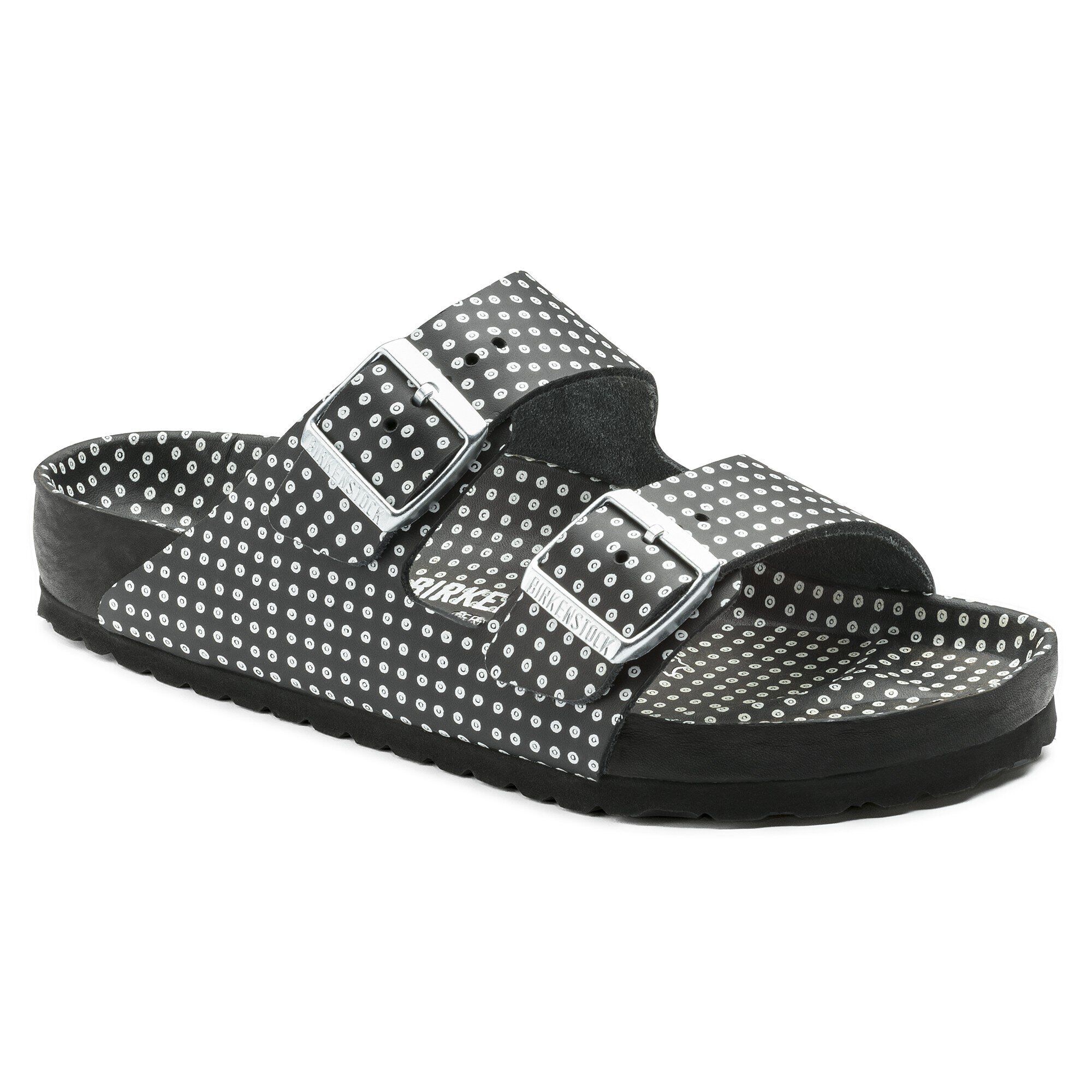 Birkenstock arizona studded black top leather