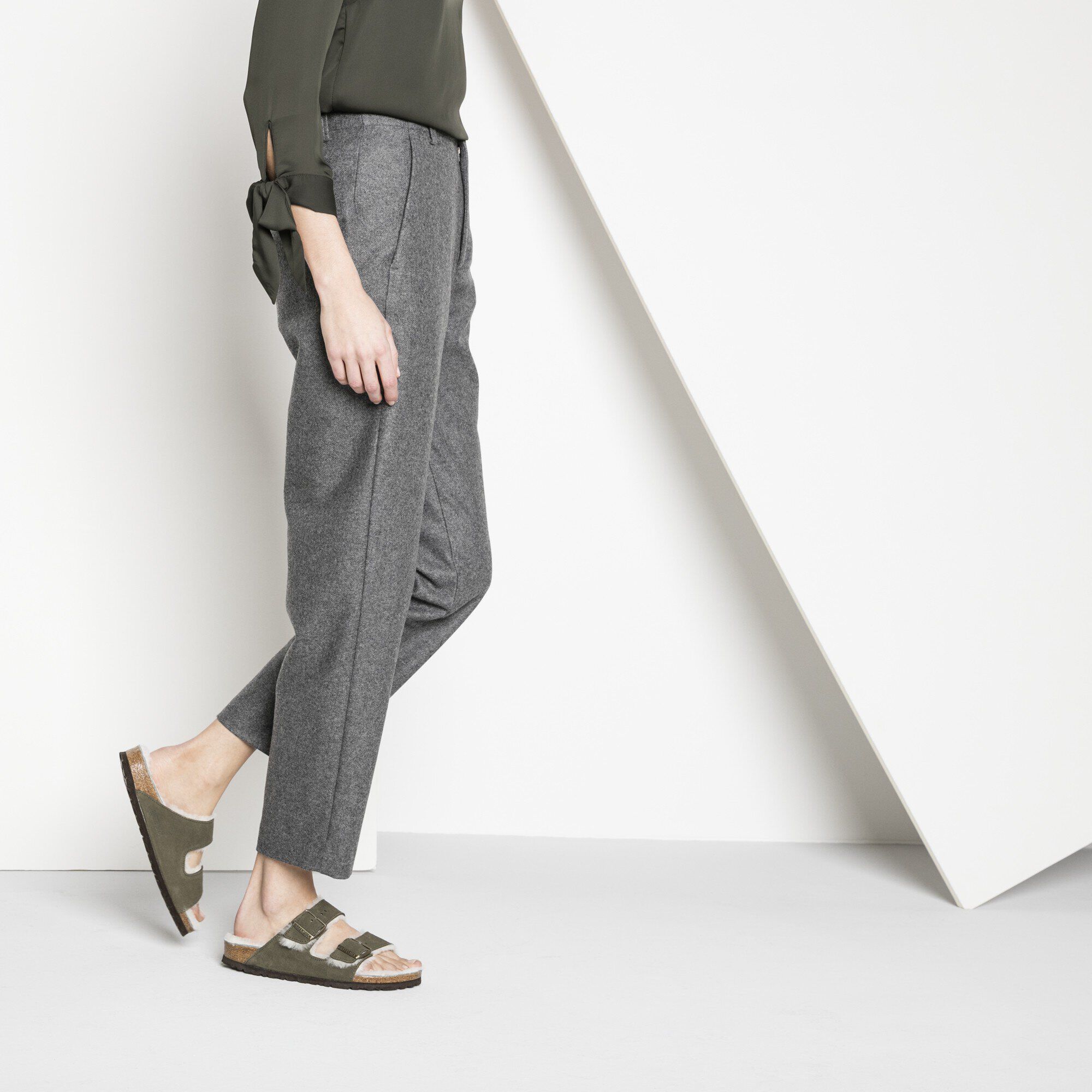 Birkenstock arizona suede leather forest 2025