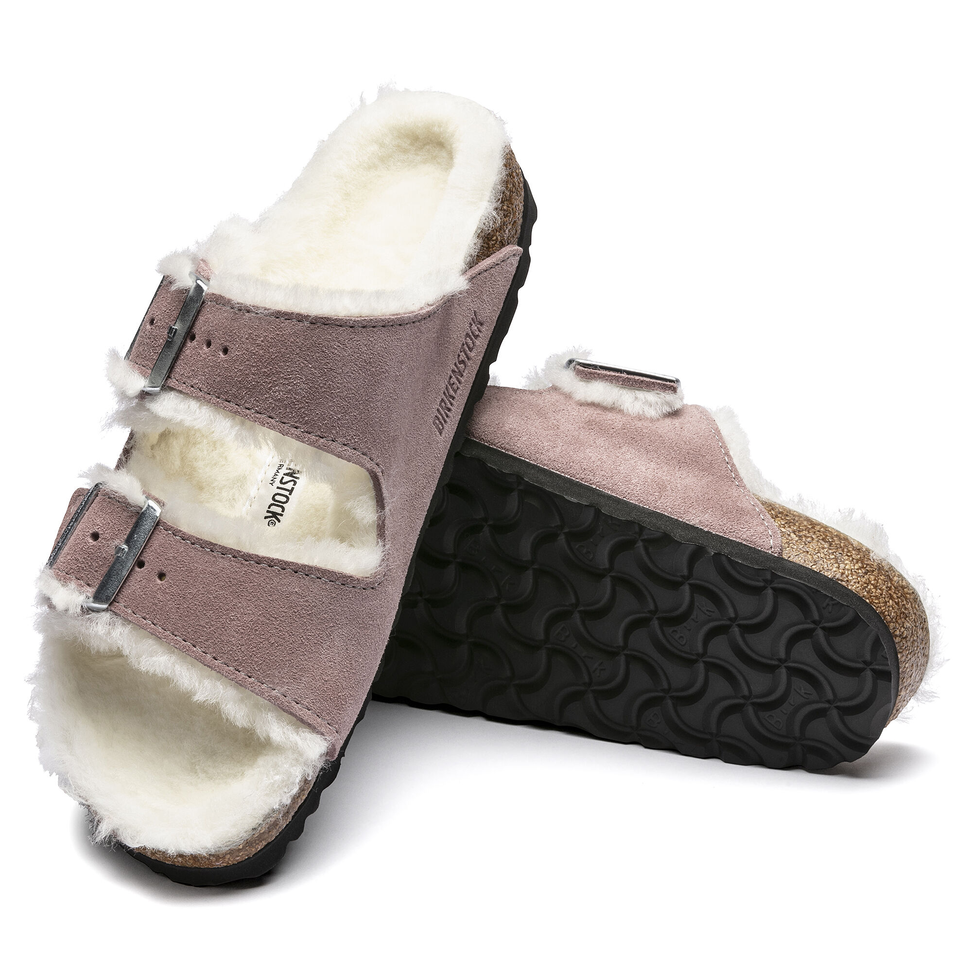 Birkenstock arizona 2025 shearling lavender blush