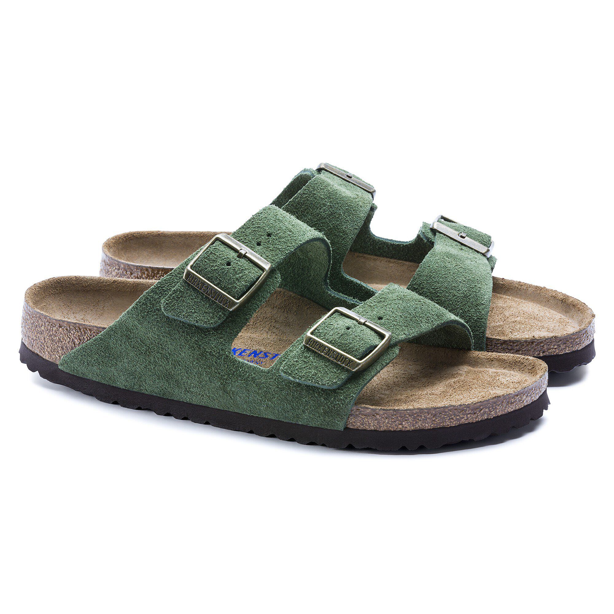 Birkenstock arizona 2025 green suede