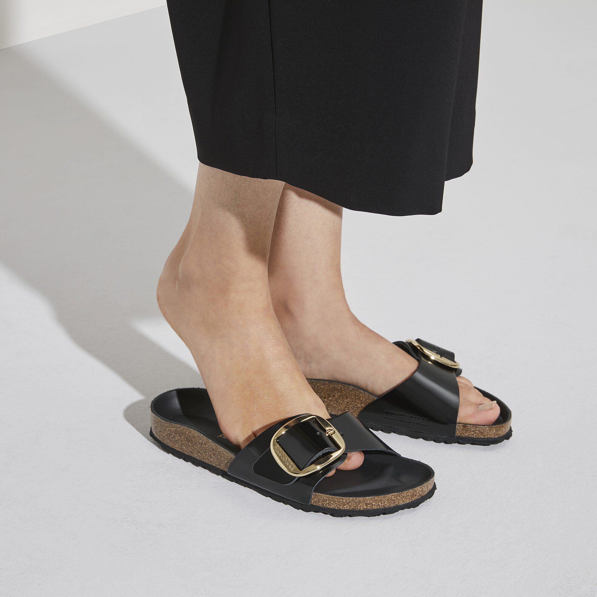 Birkenstock shiny black deals