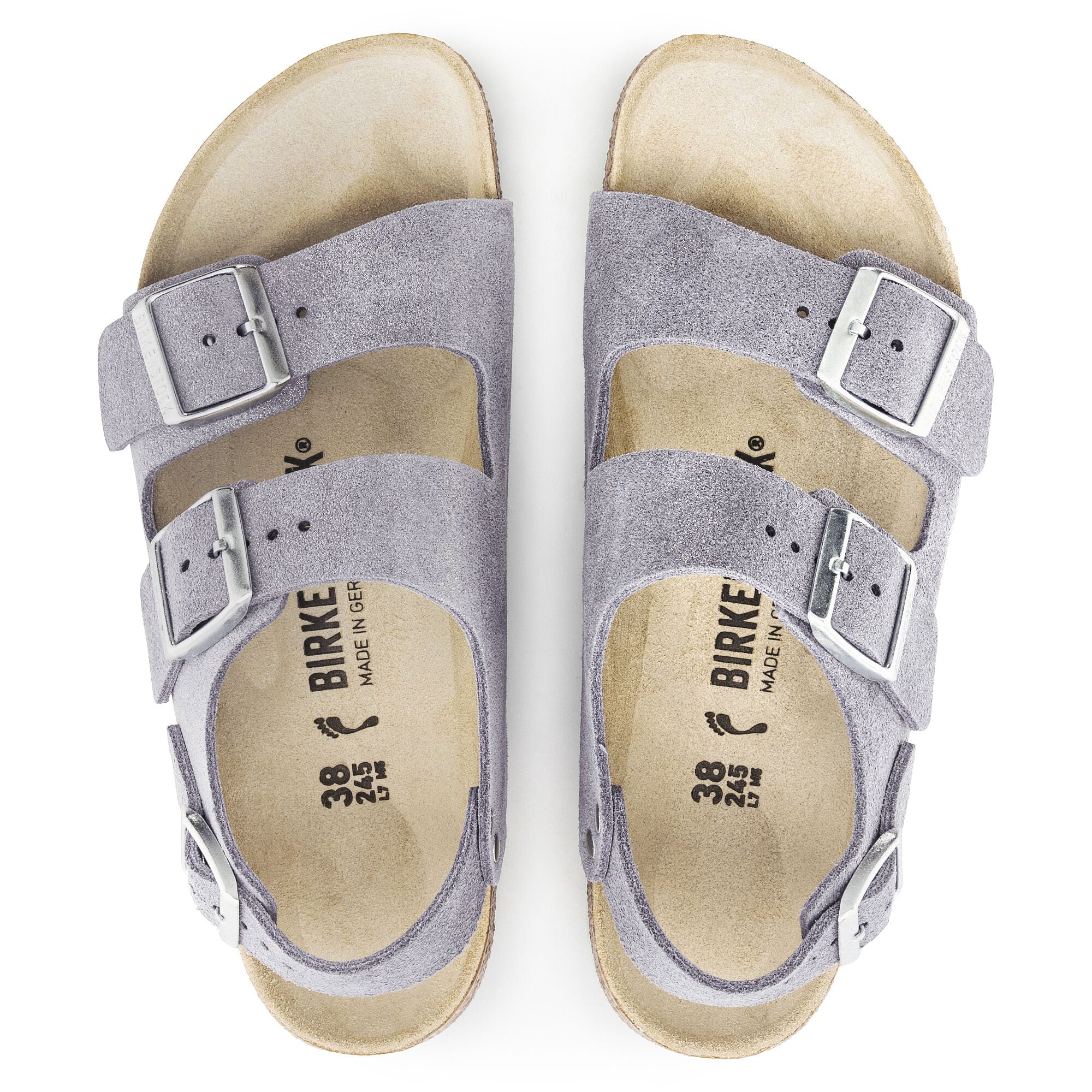 Milano Suede Leather Purple Fog BIRKENSTOCK