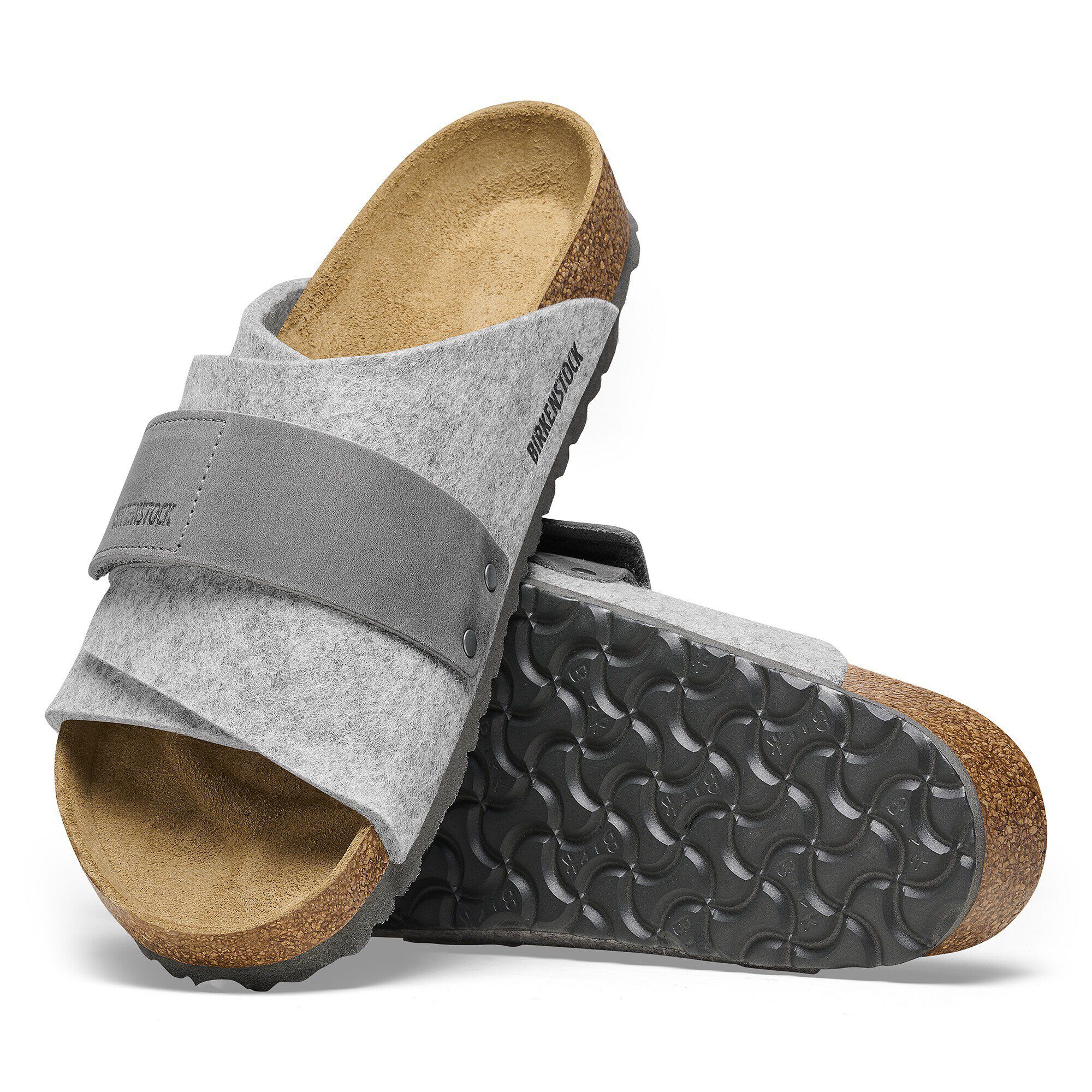 Kyoto Natural Leather-Felt Light Gray | BIRKENSTOCK