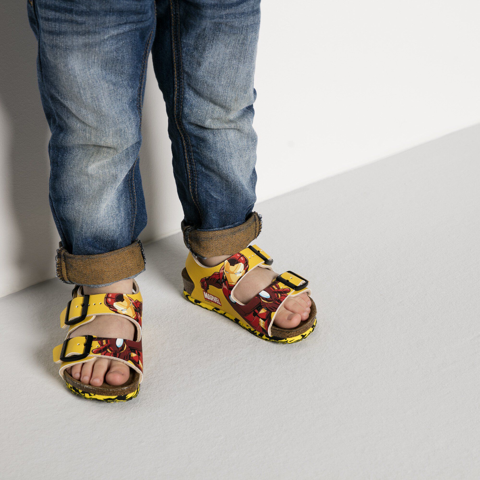 Milano Kids Birko Flor Marvel Ironman Yellow BIRKENSTOCK