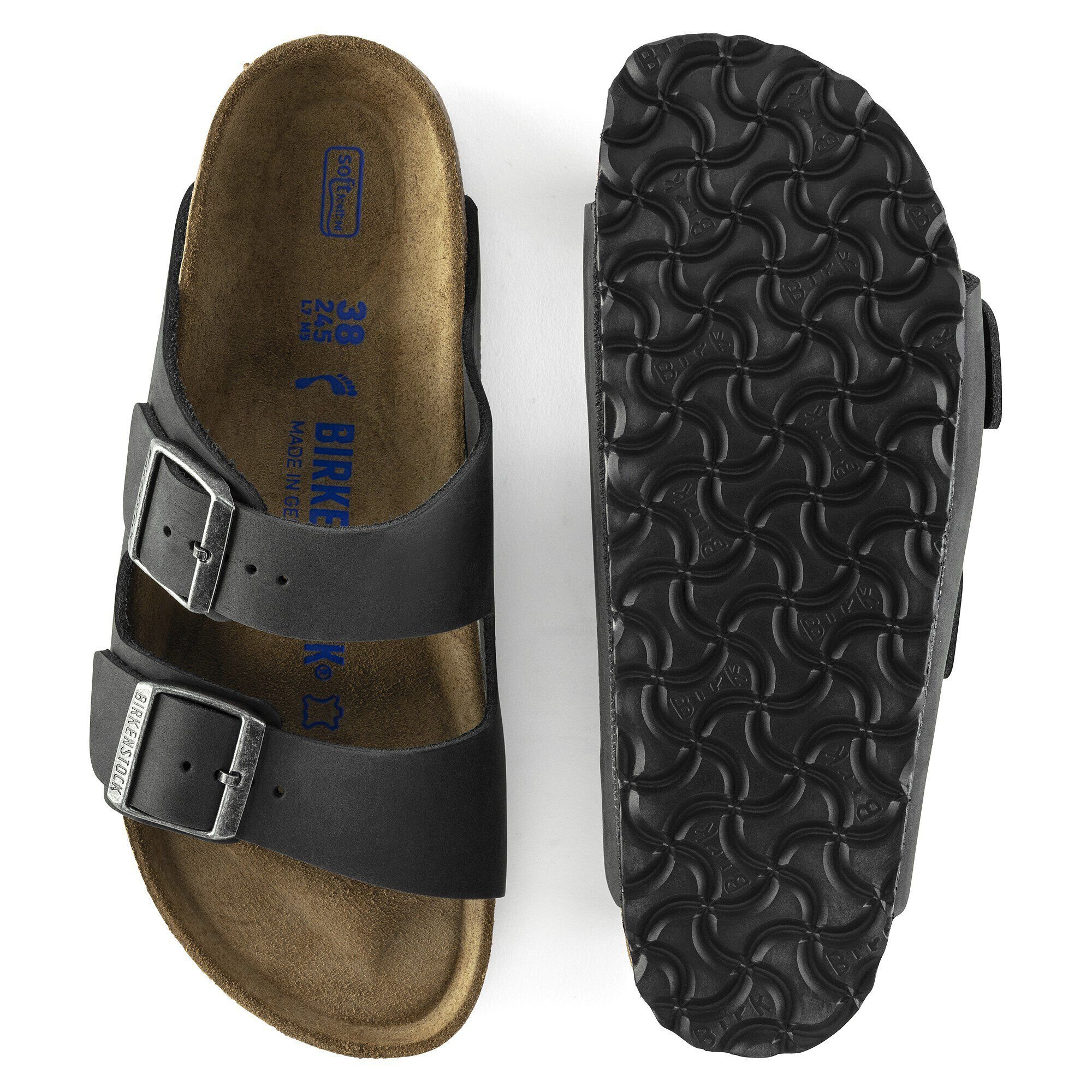 Birkenstock arizona oiled black on sale