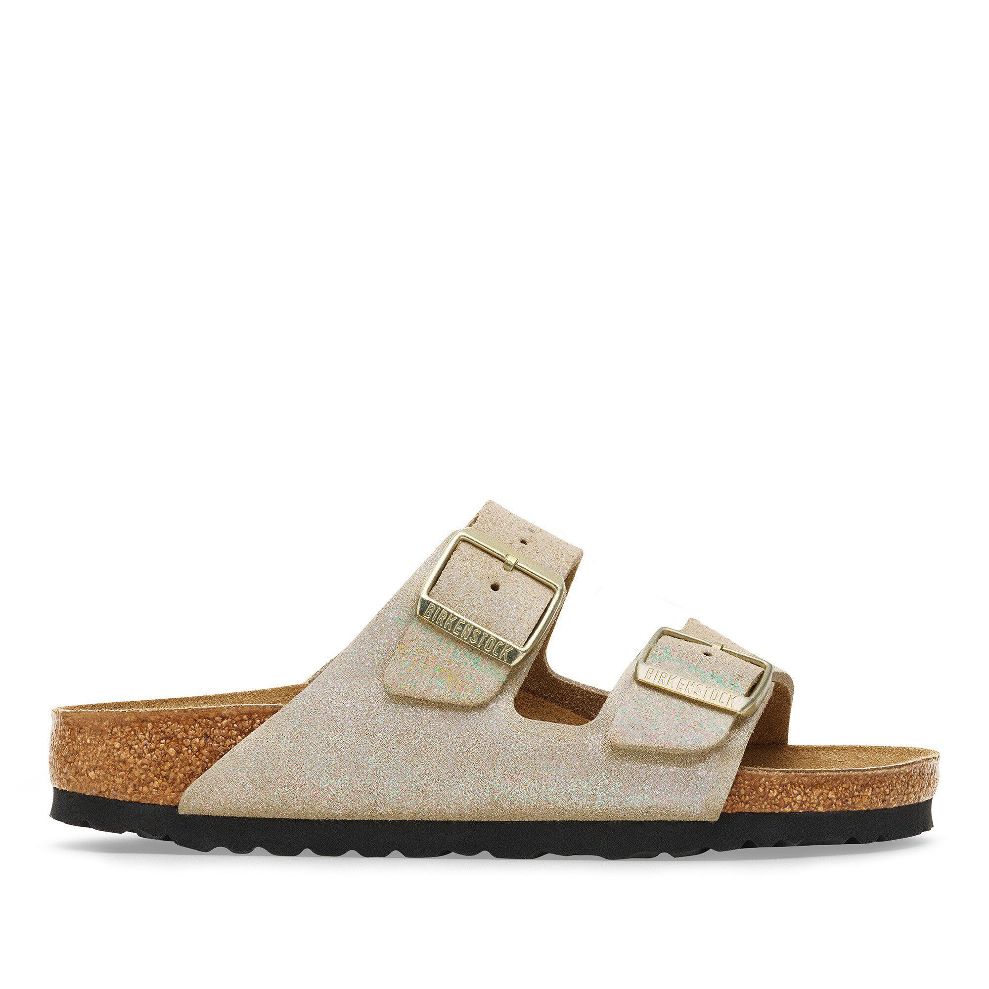 Arizona Suede Leather Shimmering Taupe | BIRKENSTOCK