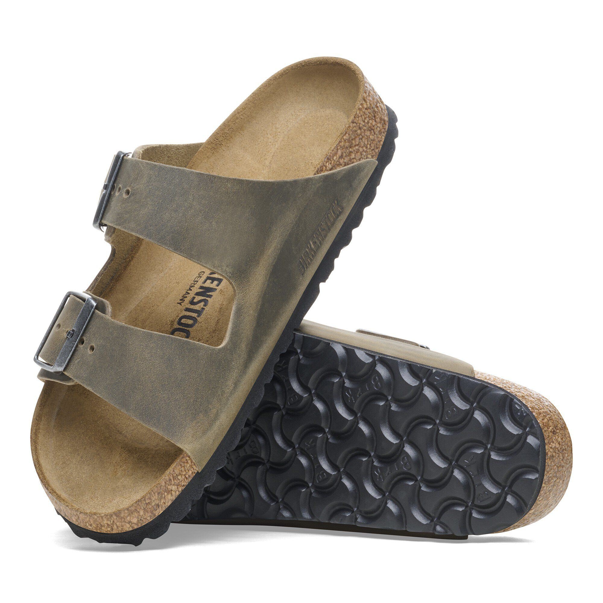 全品送料0円 Arizona BIRKENSTOCK | Khaki Faded Leather Oiled 靴