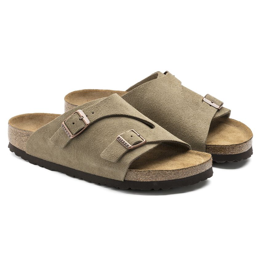 petrolero Acelerar hogar Zürich Soft Footbed Suede Leather Taupe | BIRKENSTOCK