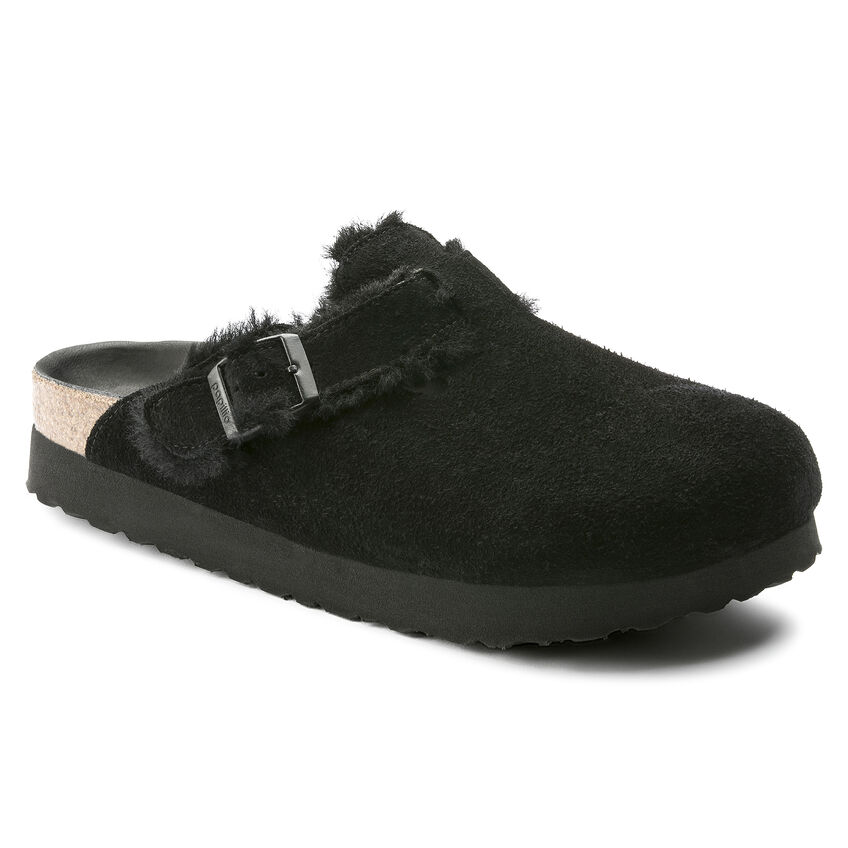 Boston Shearling Suede Leather Black