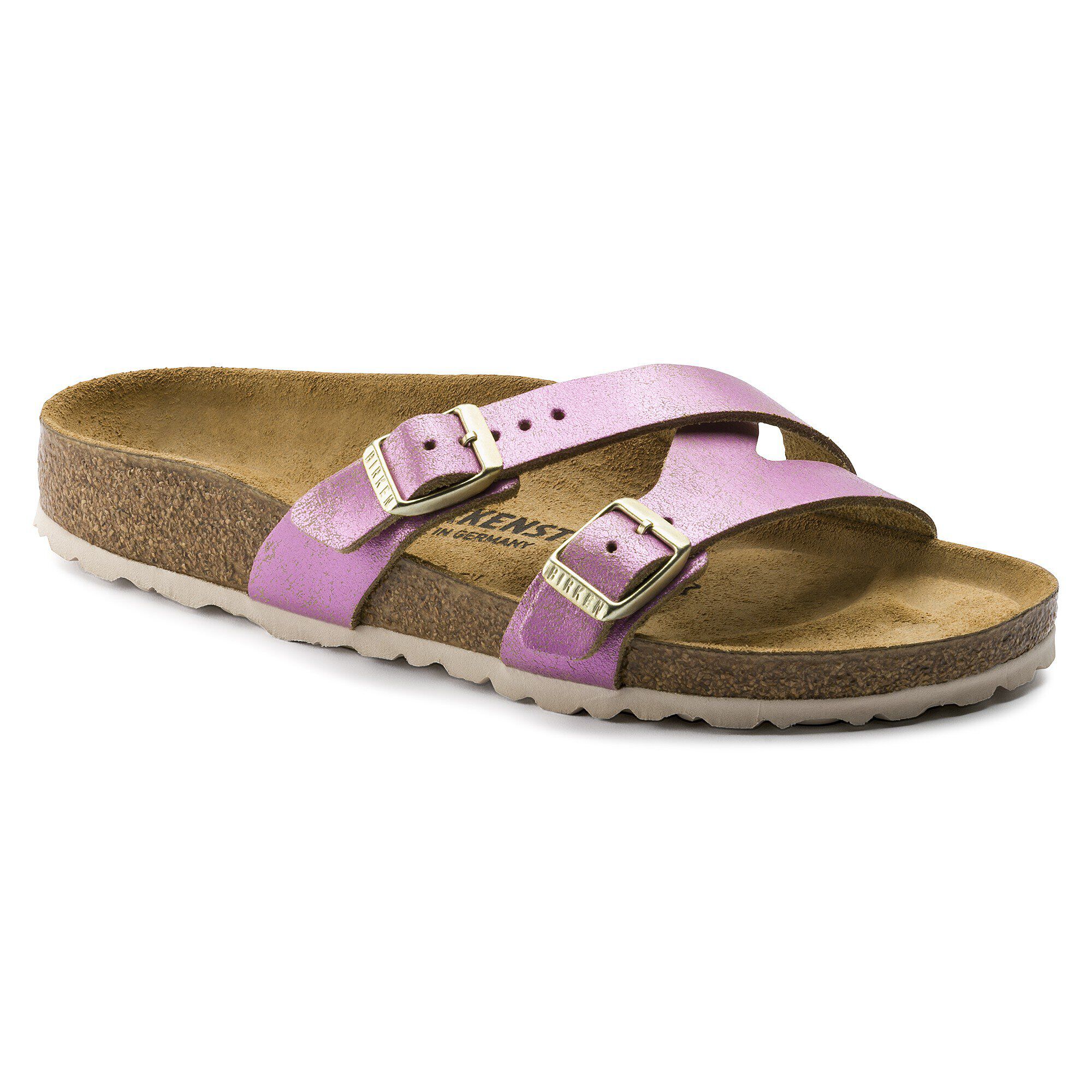 Washed metallic new arrivals pink birkenstock
