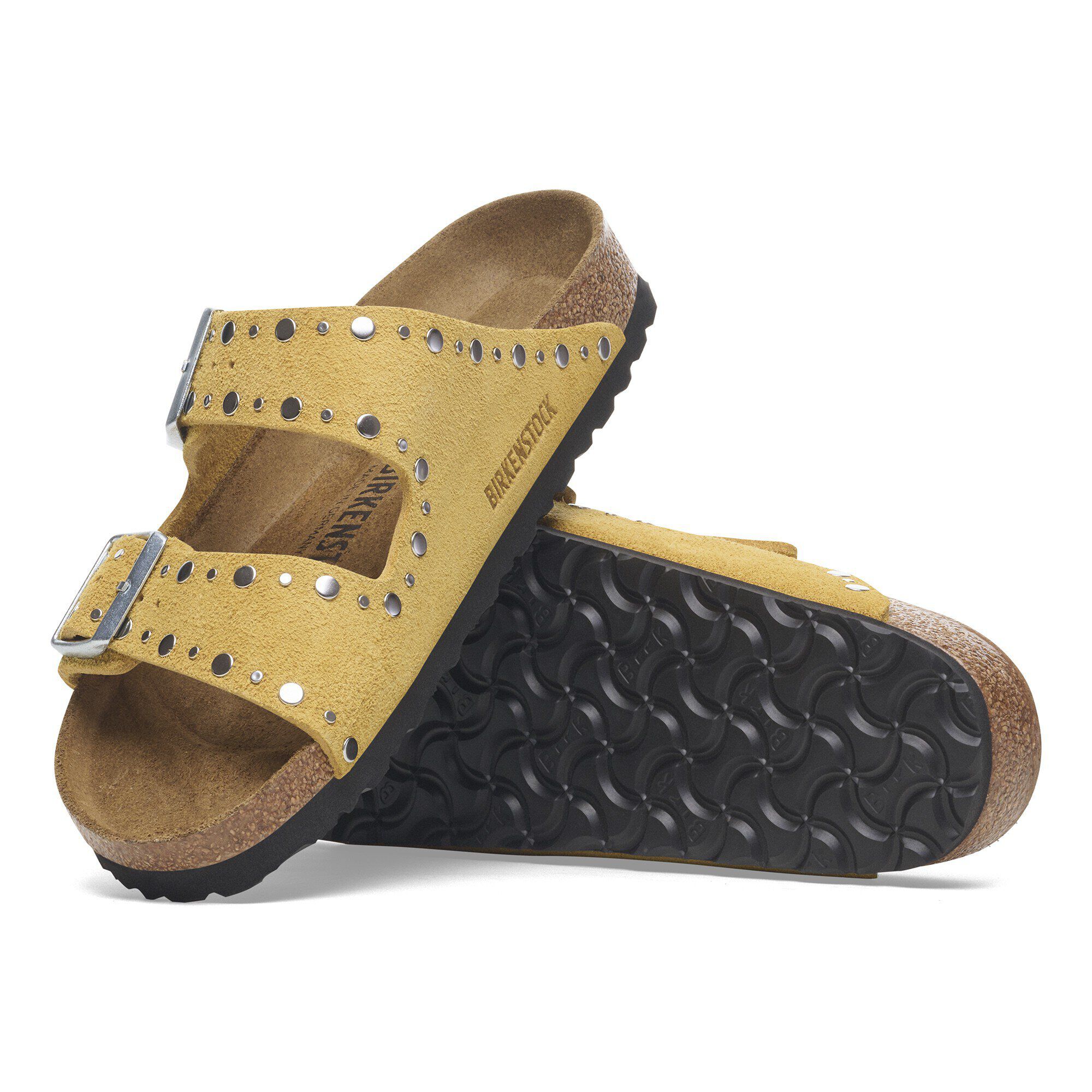 Arizona Rivet Suede Leather Ochre | BIRKENSTOCK