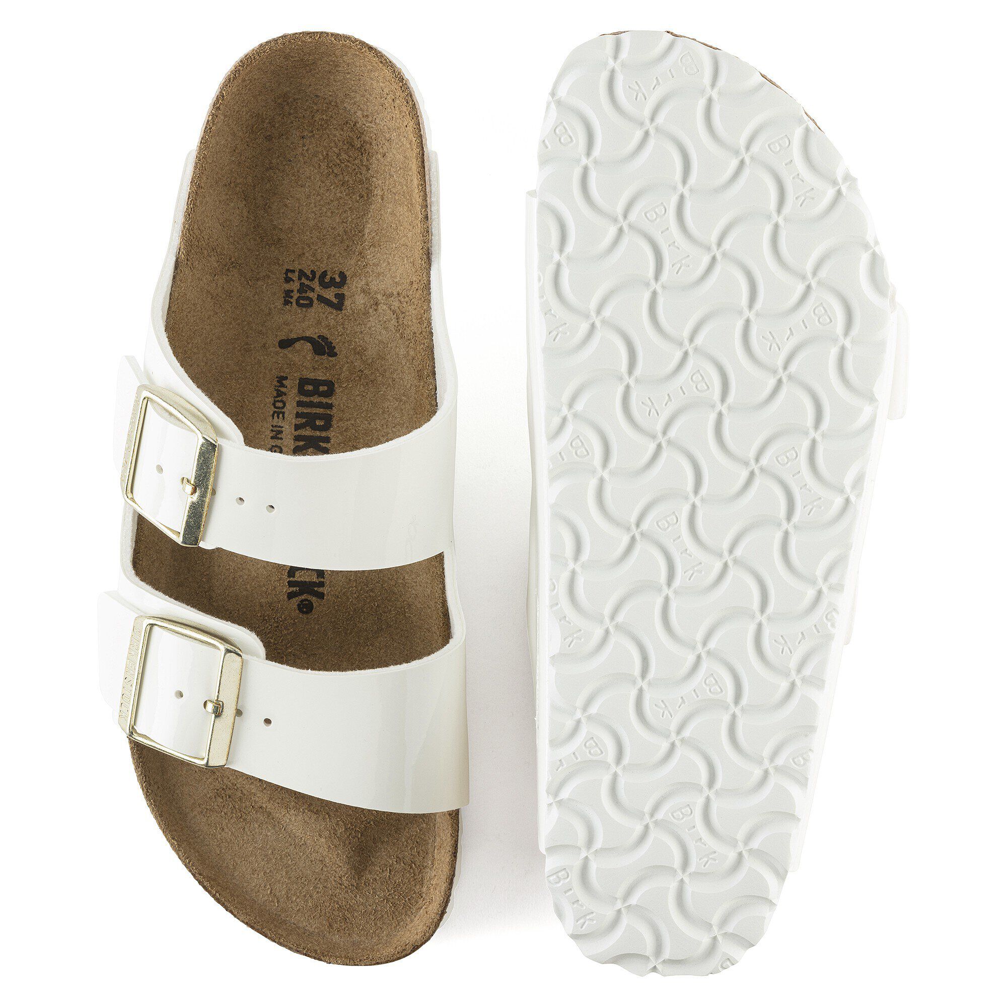 Birkenstock arizona discount white patent leather