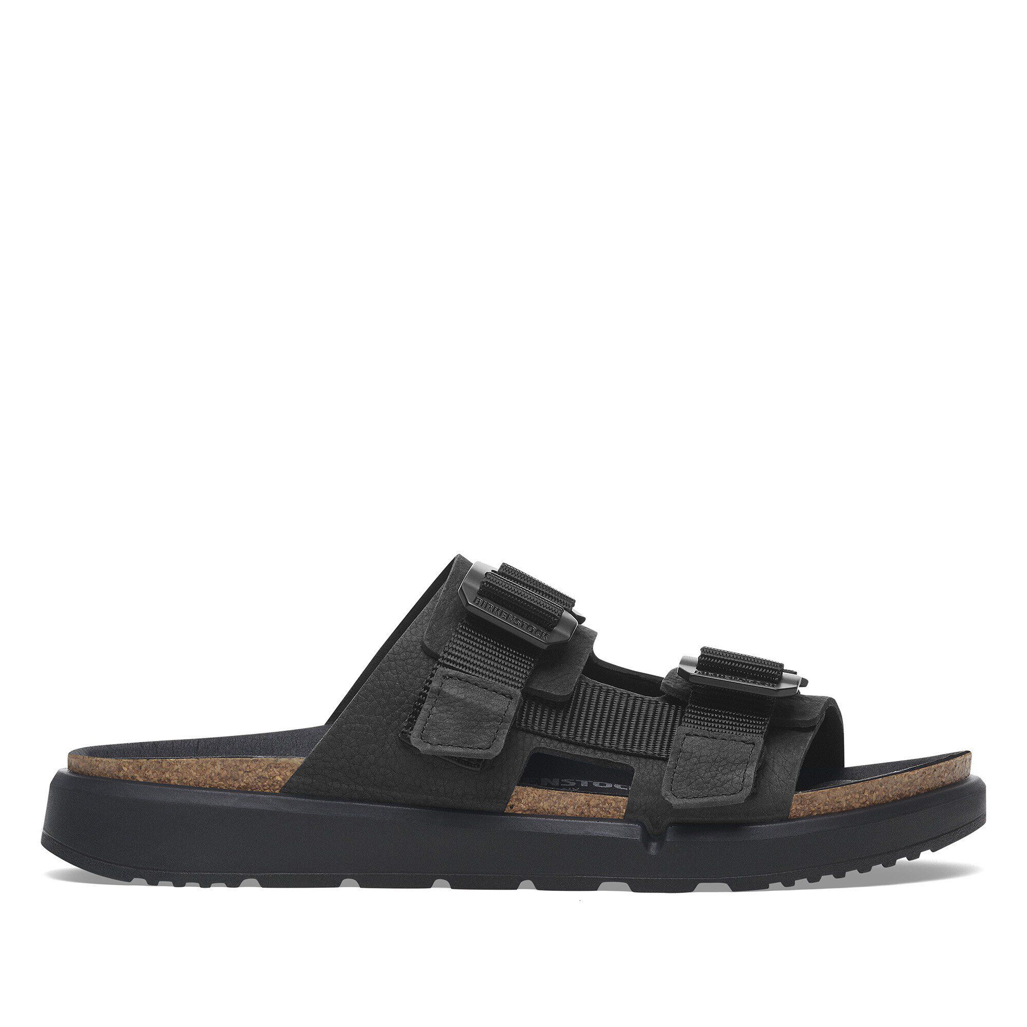 サンダル Birkenstock Black Shinjuku Sandal Shinjuku Leather-Textile Black | BIRKENSTOCK