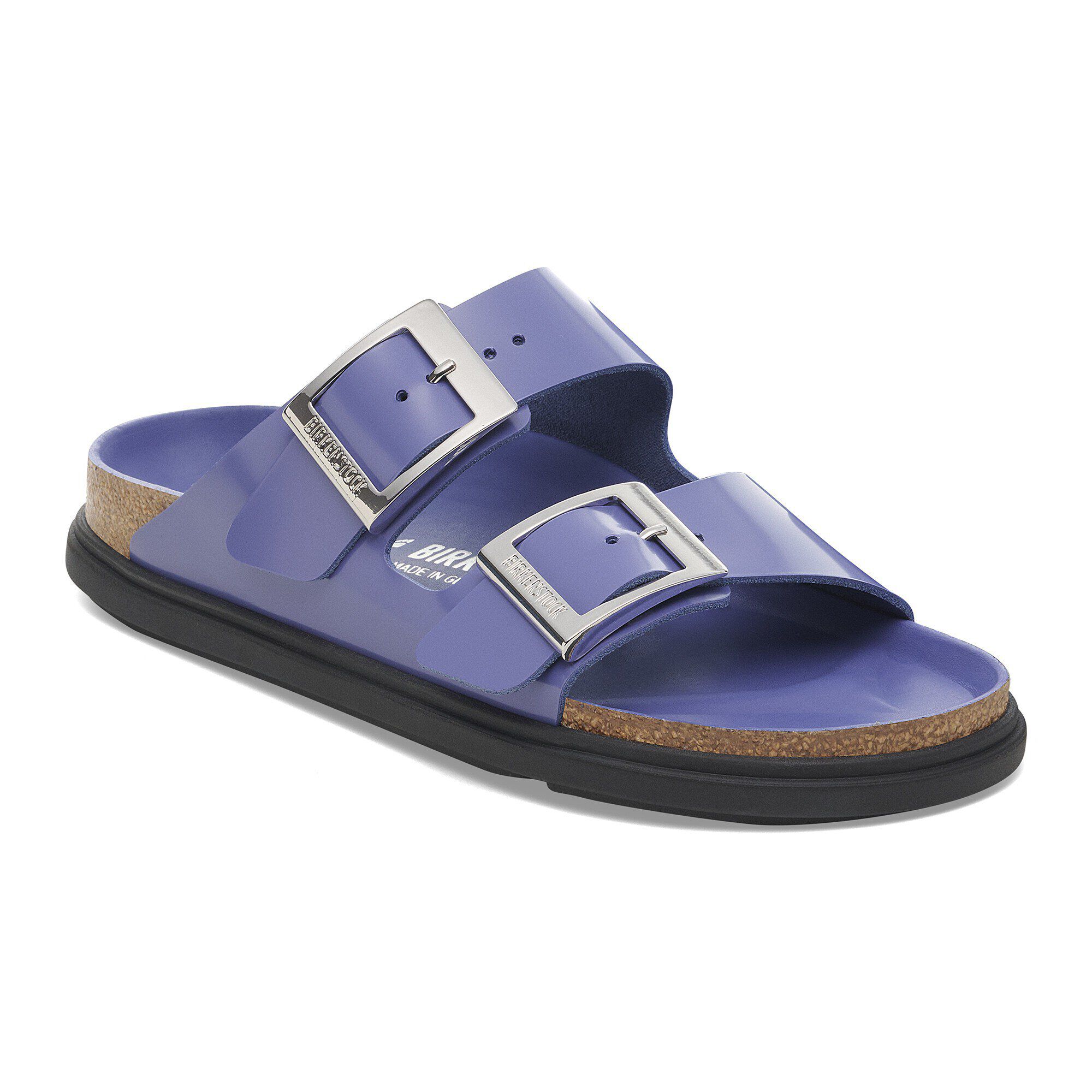 Arizona Droplet Buckle Natural Leather Patent High Shine