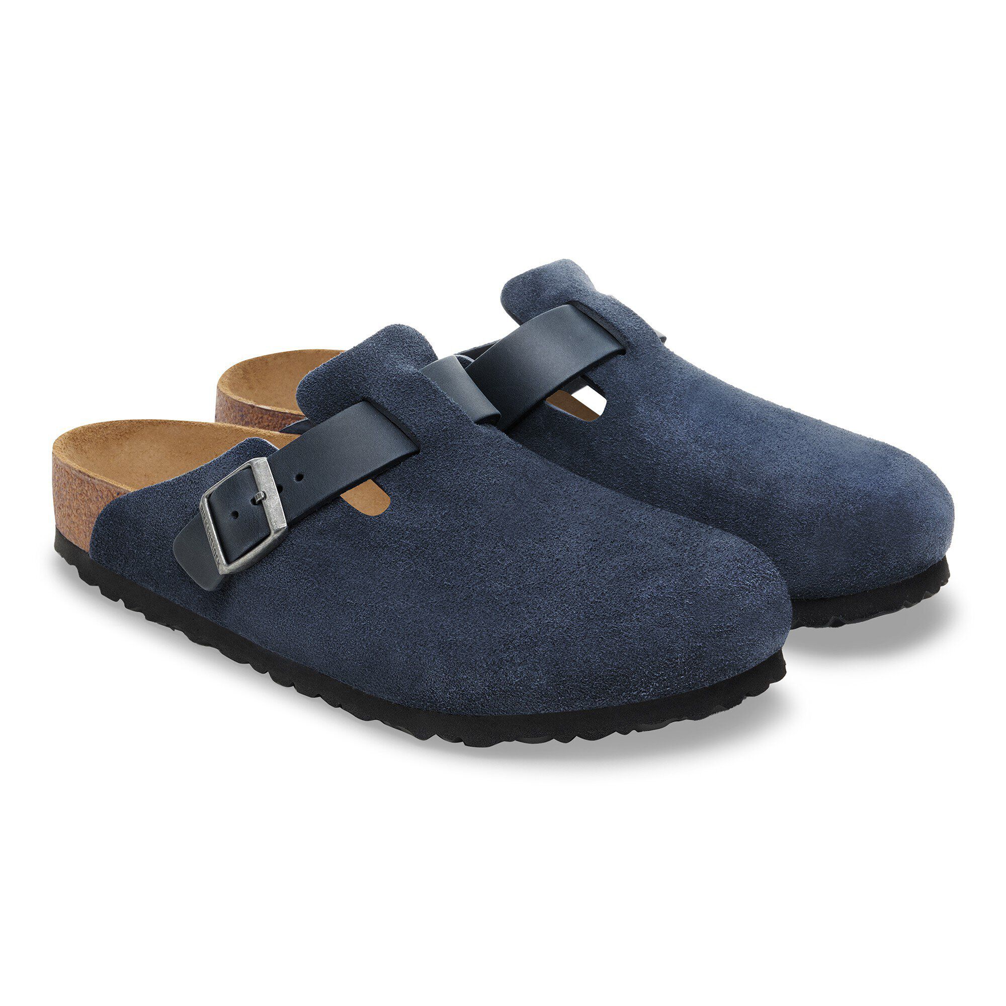【関税&送料込】Birkenstock Boston Bs Leather Sabot Boston Mixed Leather New Navy | BIRKENSTOCK