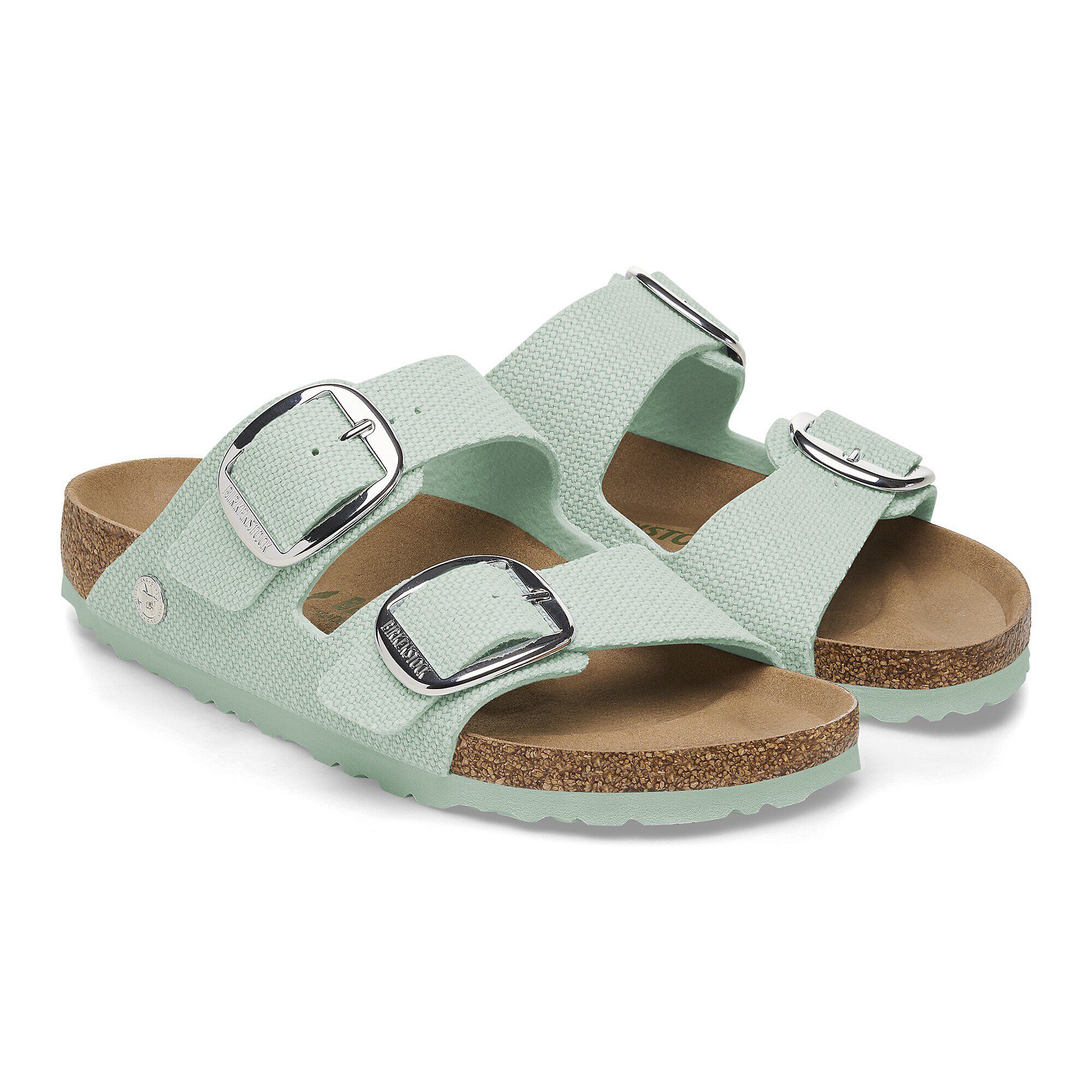 Arizona Vegan Big Buckle Textile Canvas Surf Green | BIRKENSTOCK