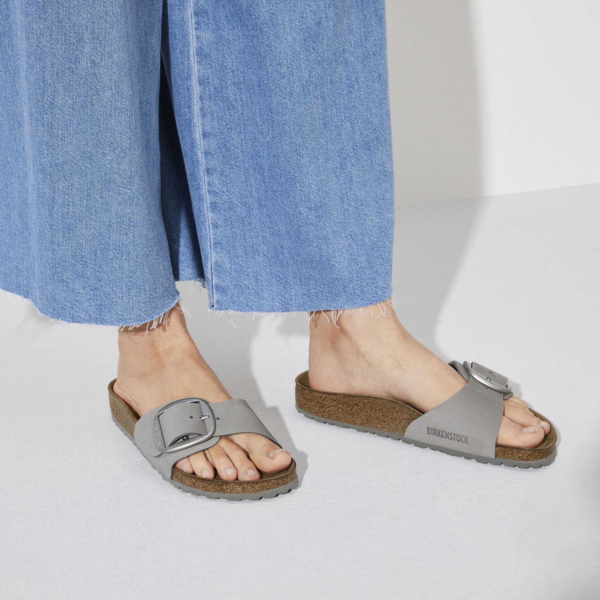 Birkenstock madrid store big buckle silver