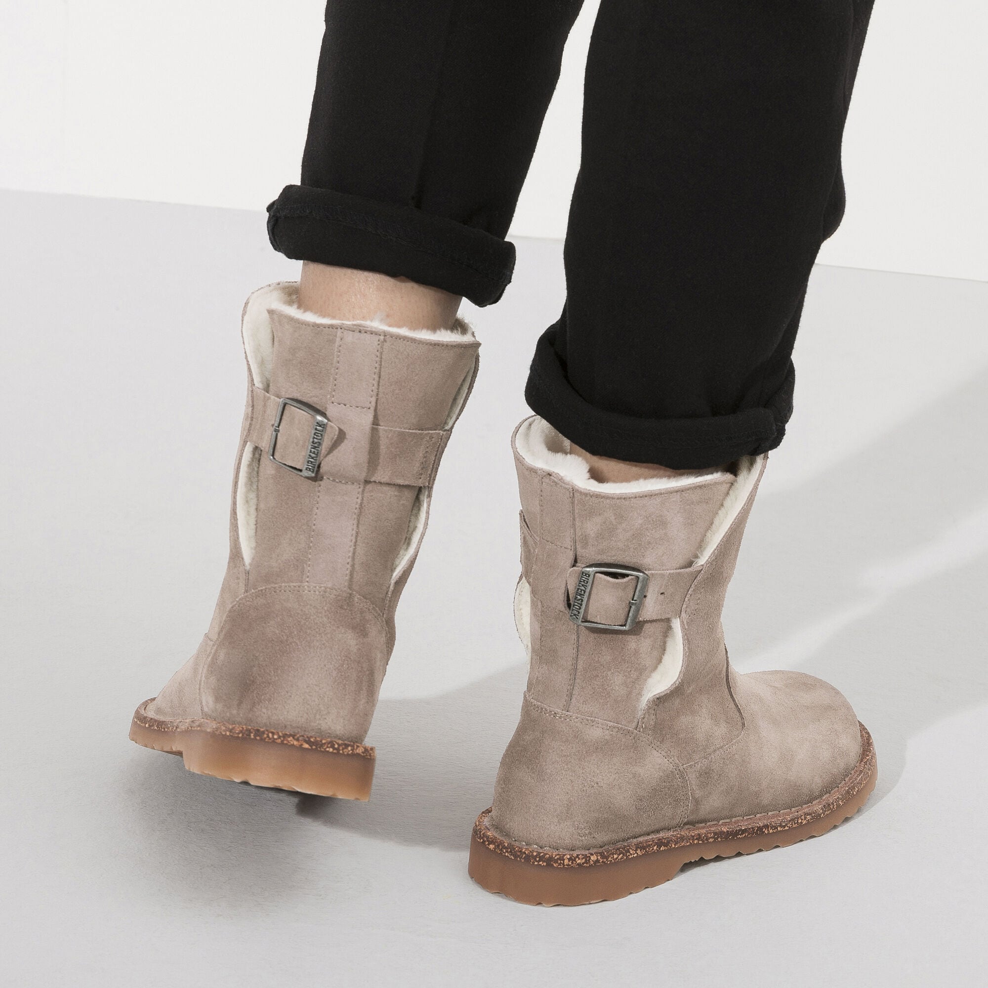 Shearling best sale suede boots