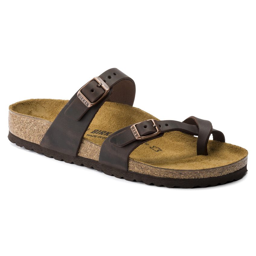 Birkenstock Boston Oiled Leather Mules - Unisex M 6-6.5 / W 8-8.5 - Habana