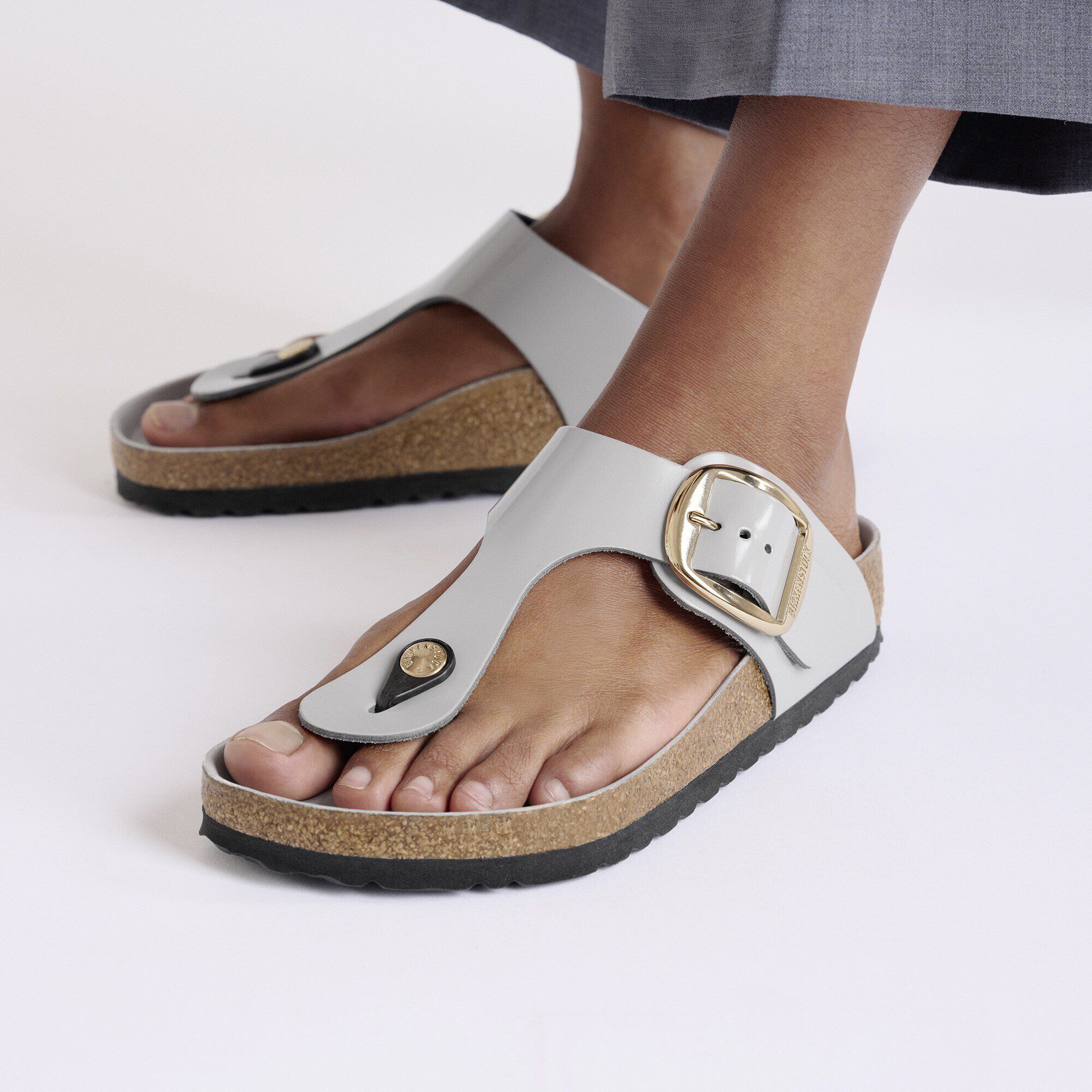 大学生協のスーツ提携店割引 Gizeh Big Stone High-Shine Patent Leather Natural Buckle 靴