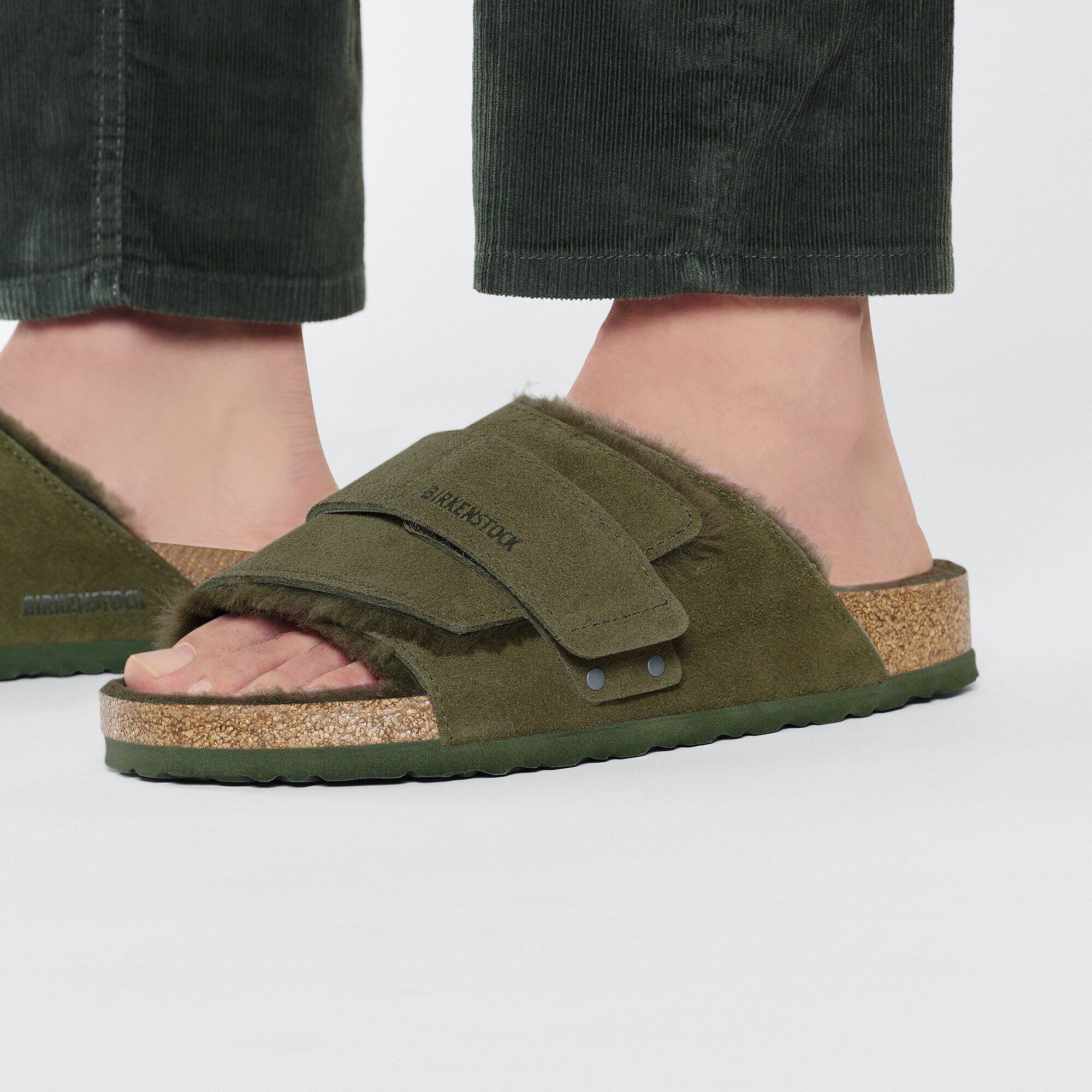 Kyoto Shearling Suede Leather Black | BIRKENSTOCK