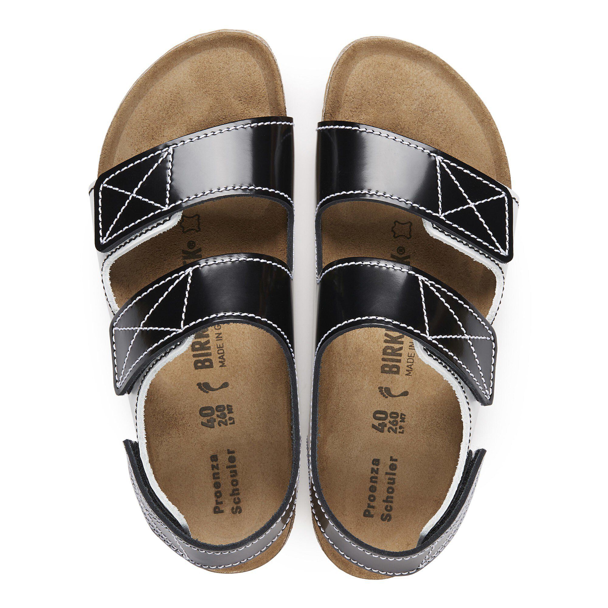 Proenza Schouler Milano Leather Black White | BIRKENSTOCK