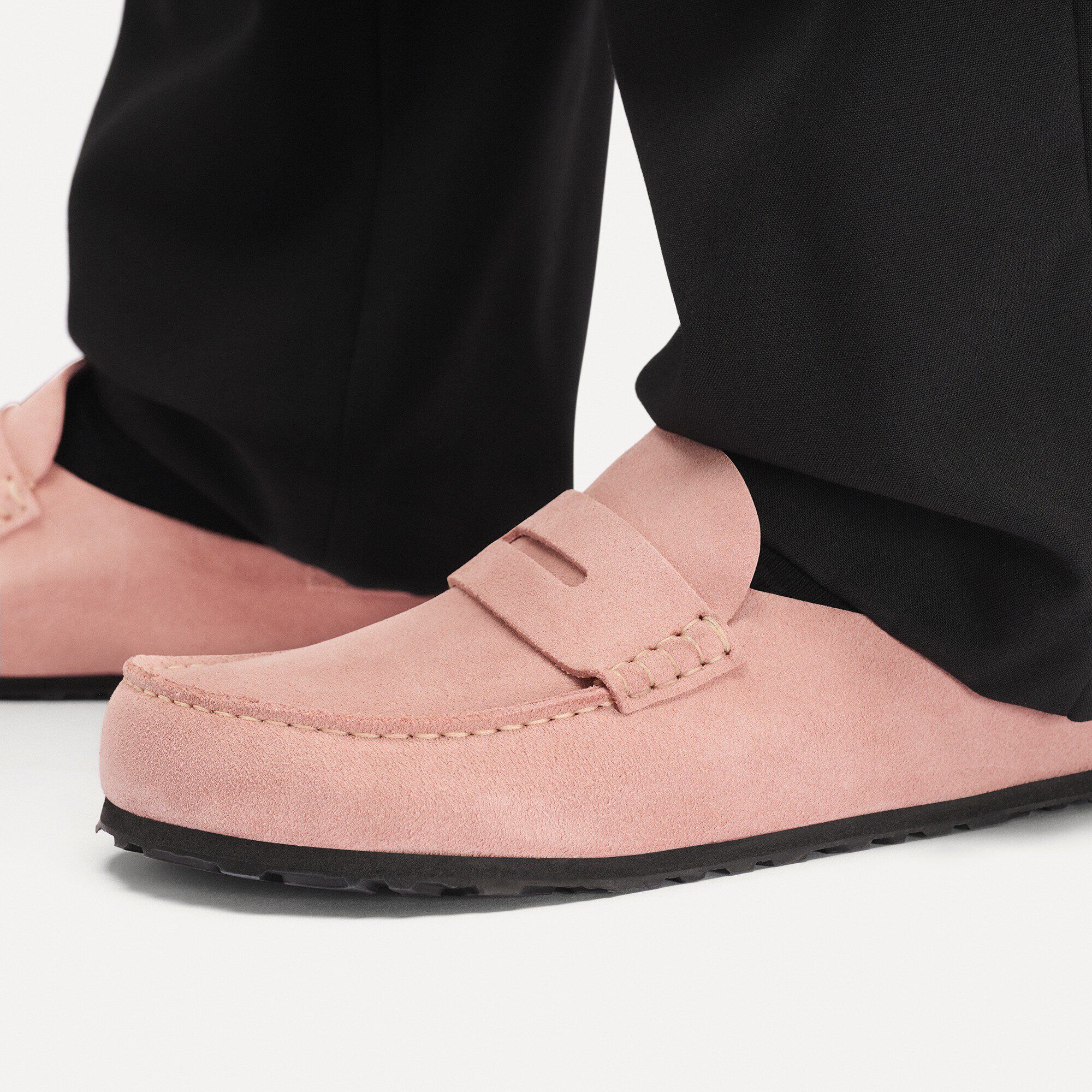 Naples Wrapped Suede Leather Close-up with a male model