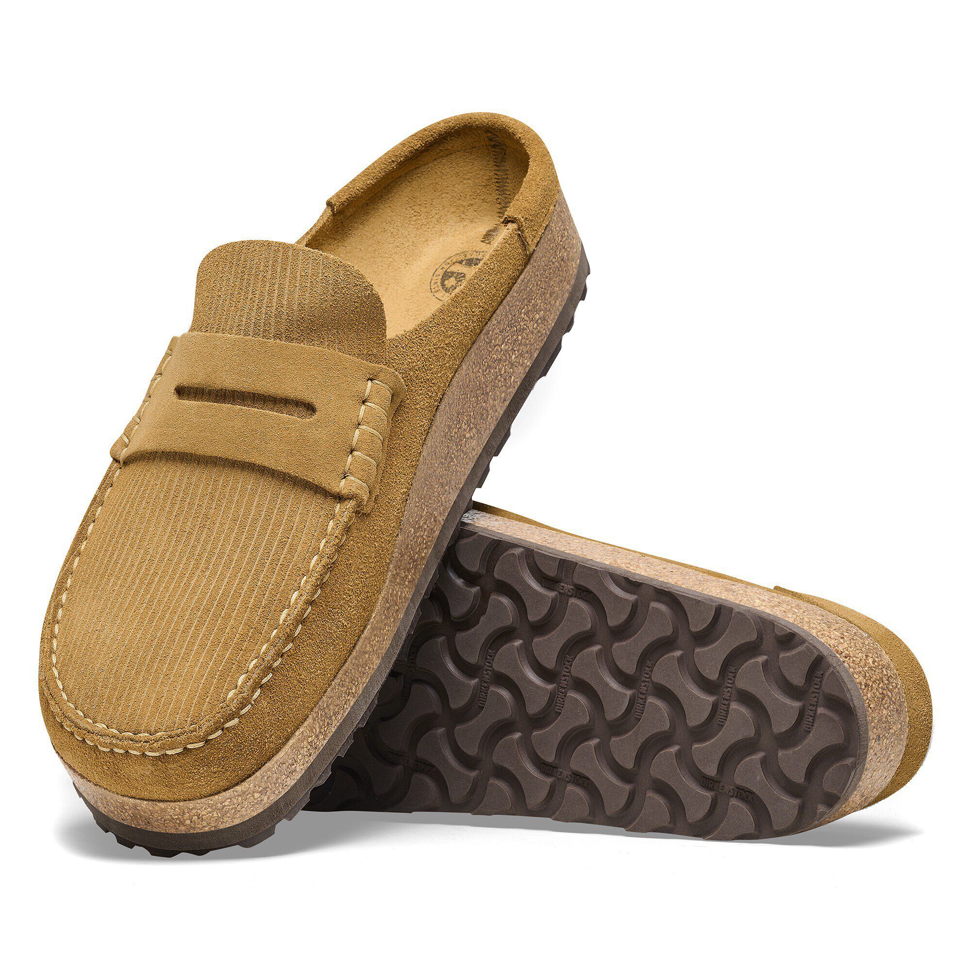 Naples Suede Leather in Color Corduroy Cork Brown | BIRKENSTOCK
