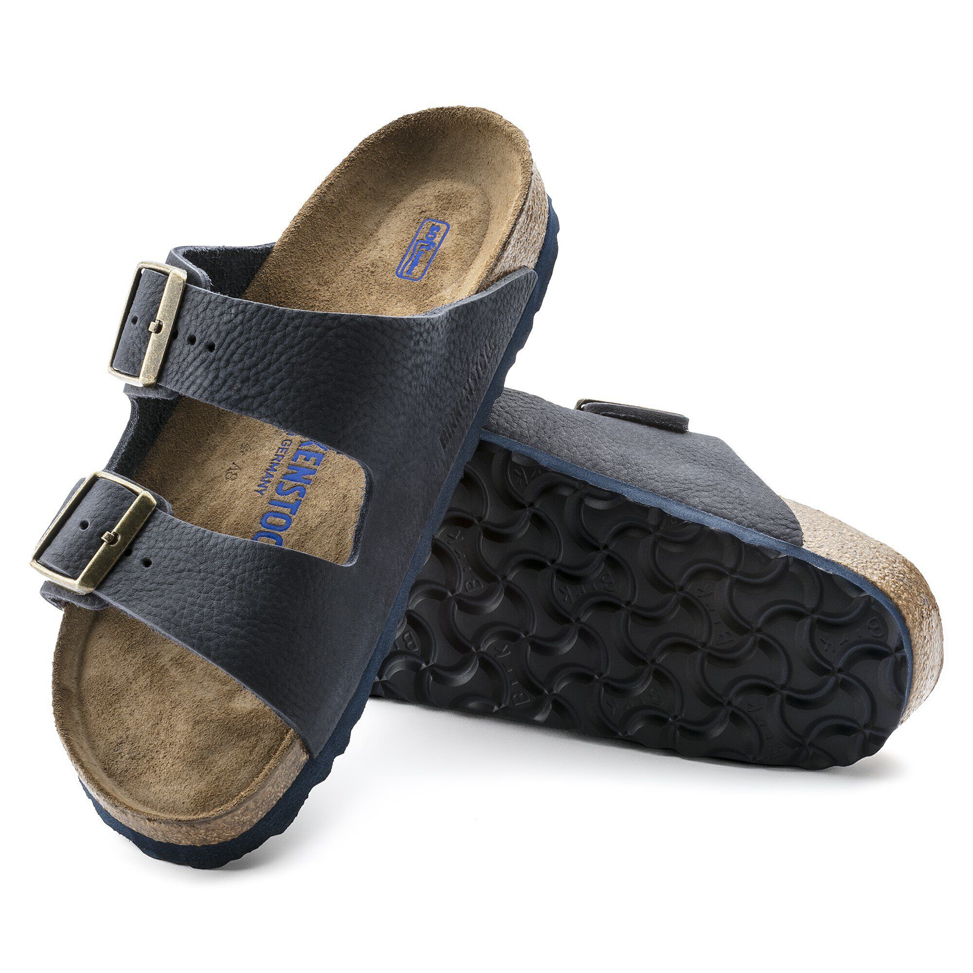 Arizona Soft Footbed Nubuck Leather with outer sole details