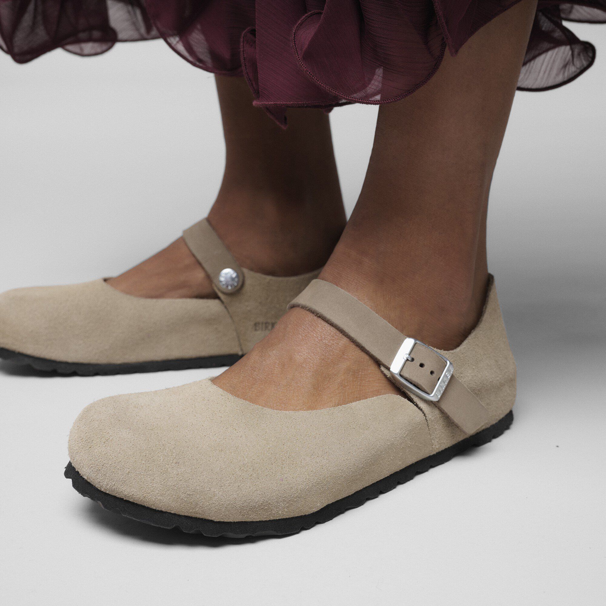 BIRKENSTOCK マントヴァ(MANTOVA) ３９ Mantova Suede Leather in Color Taupe | BIRKENSTOCK Germany