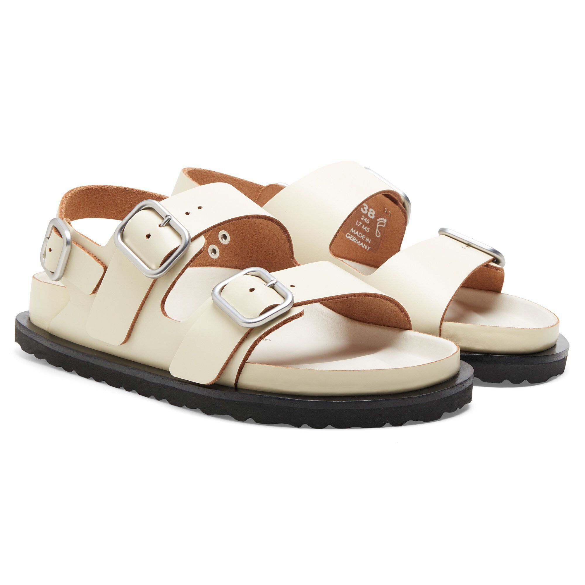Jil Sander Milano Natural Leather in Color Cream | BIRKENSTOCK KSA