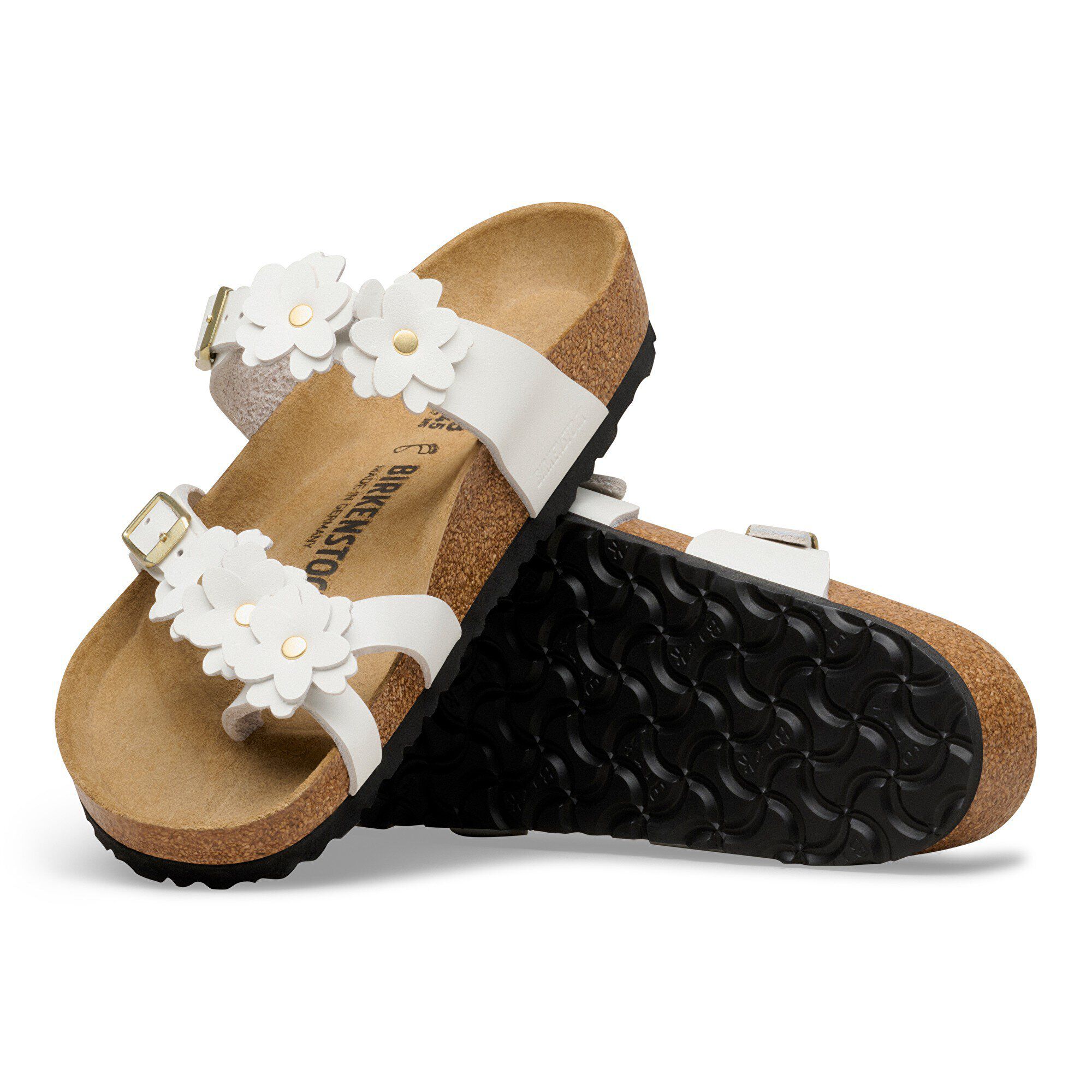 Mayari Flower Embellishment Naturleder with outer sole details