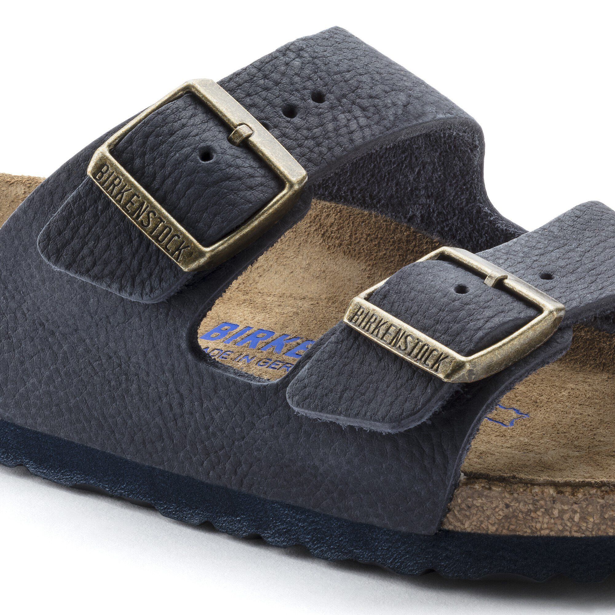 Arizona Soft Footbed Nubuck Leather Close-up view showing material detail