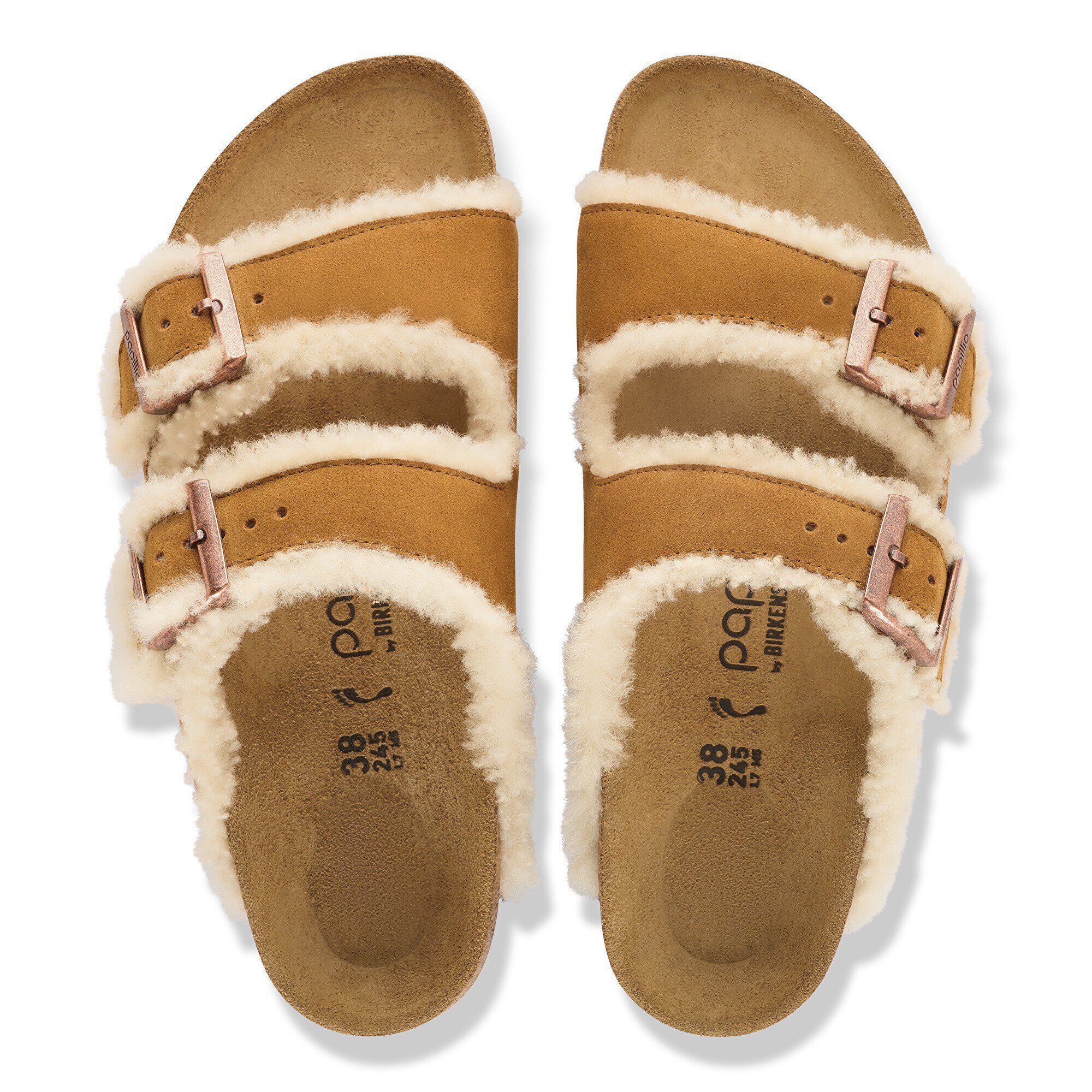 Birkenstock x Kith Arizona Fur サンダル 41 Arizona Flex Platform Shearling Suede Leather/Fur in Color Mink