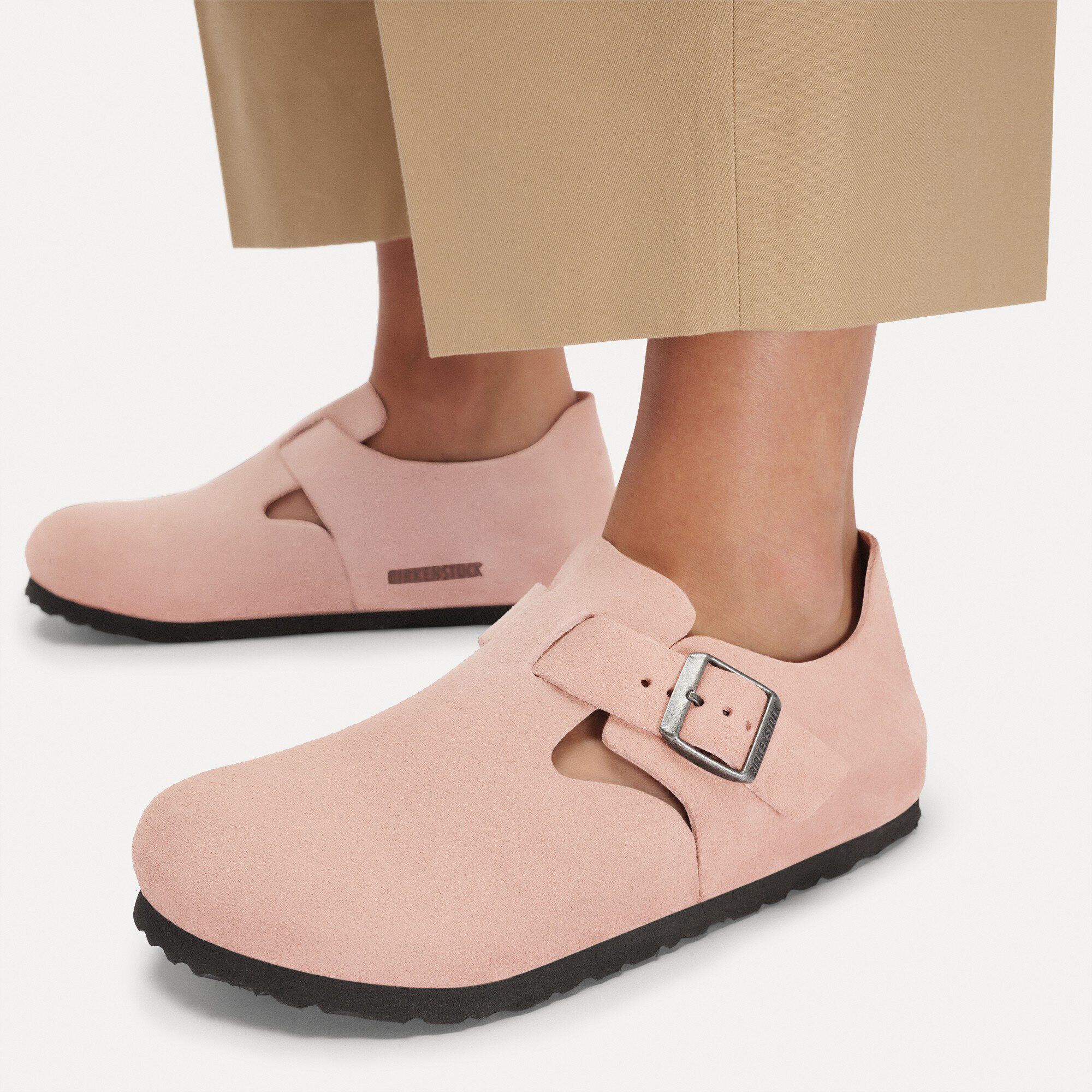 London Suede Leather Close-up with a female model