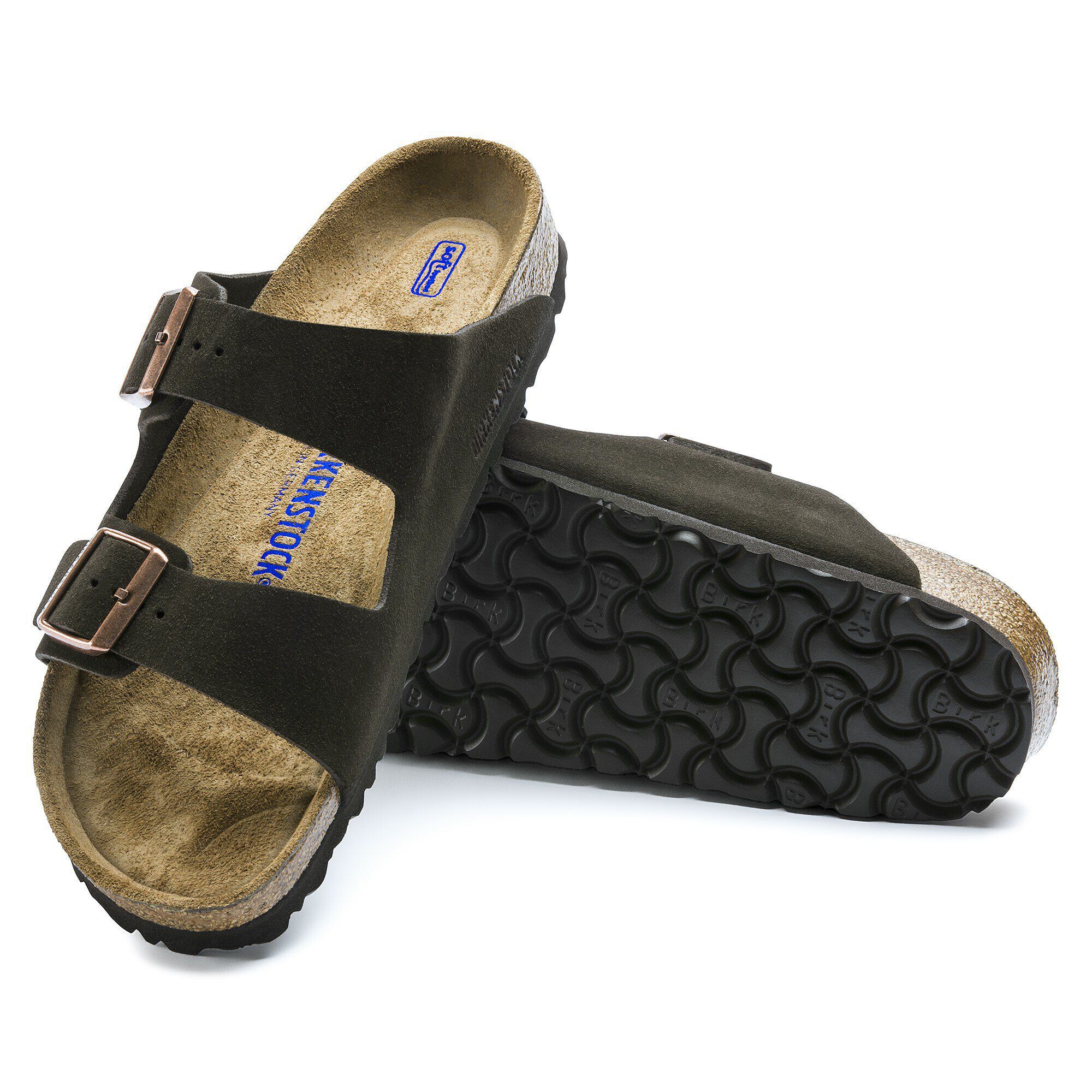 Arizona Soft Footbed Suede Leather with outer sole details