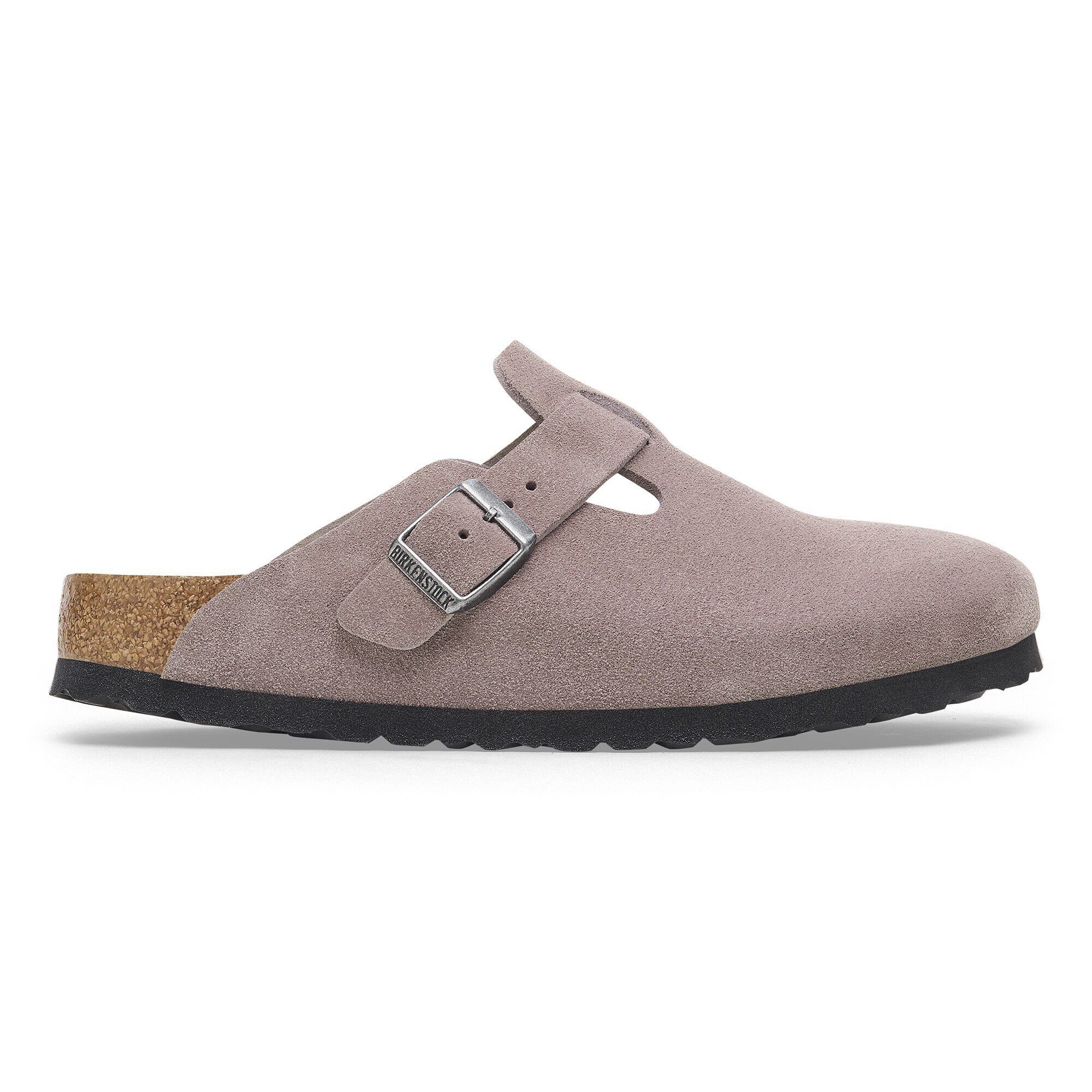 Boston Soft Footbed Suede Leather in Color Faded Purple
