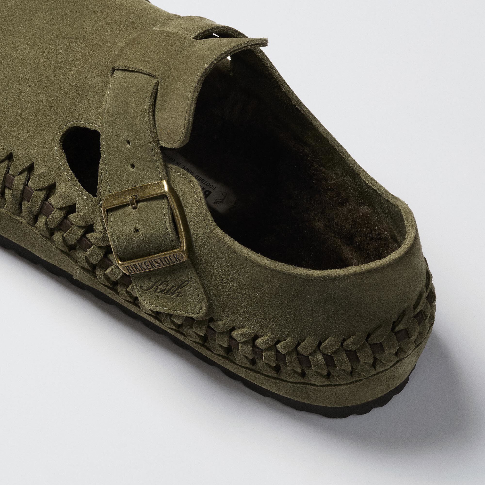 Kith London Braided Suede Leather Close-up view showing material detail