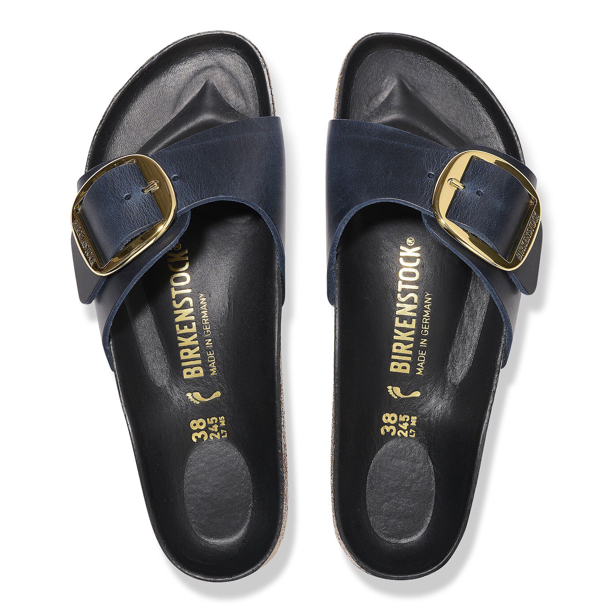 مدريد إبزيم كبير جلد معزز بالزيوت