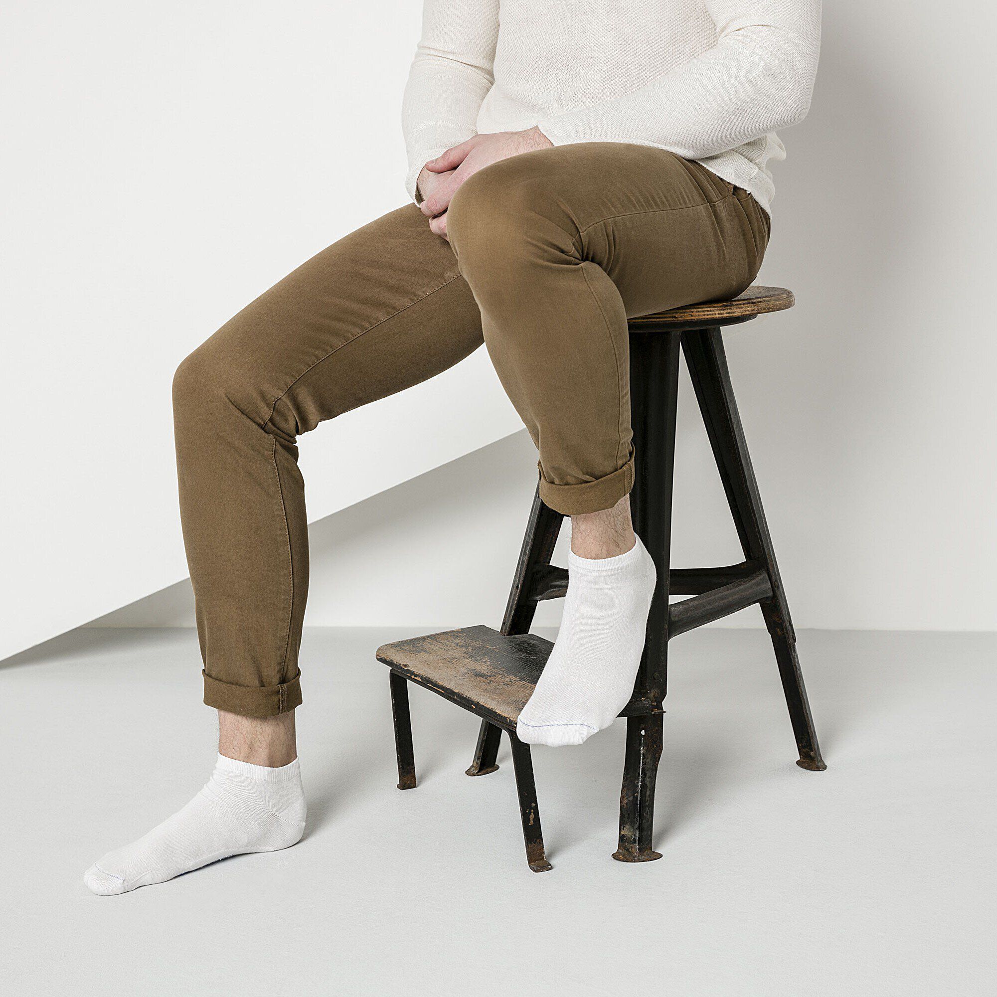 2 PACK Cotton Sole Sneaker Men Cotton/Polyamid/Elastane