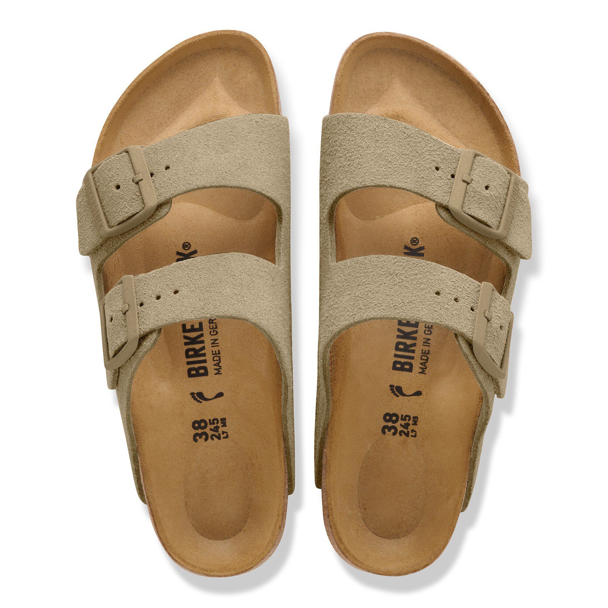 Arizona Suede Leather in Color Faded Khaki | BIRKENSTOCK Finland