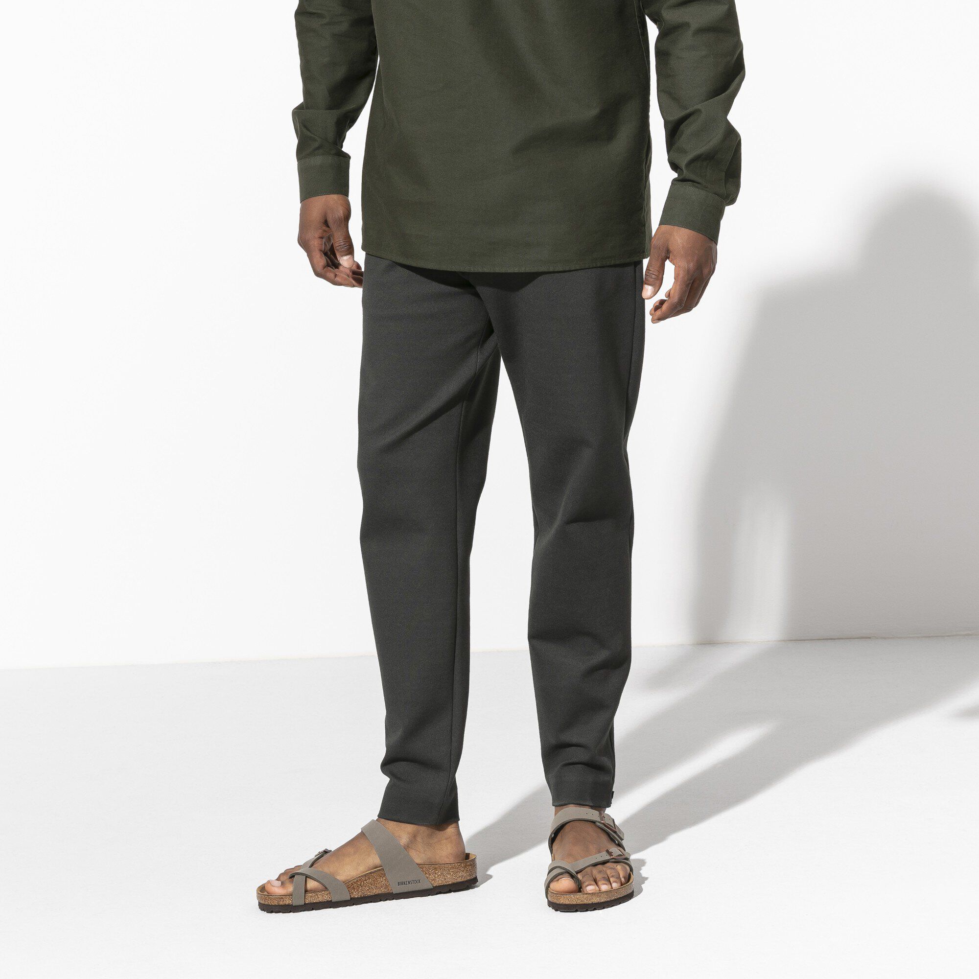 Mayari Birko-Flor Nubuck Close-up with a male model